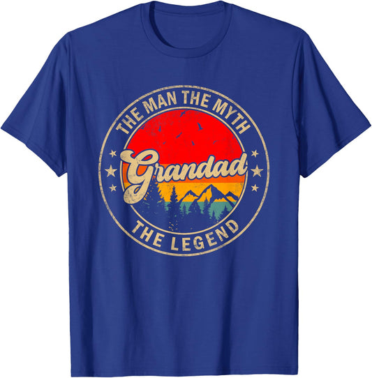 Grandad the Man the Myth the Legend Father's Day for Grandpa T-Shirt - T-Shirt | Royal