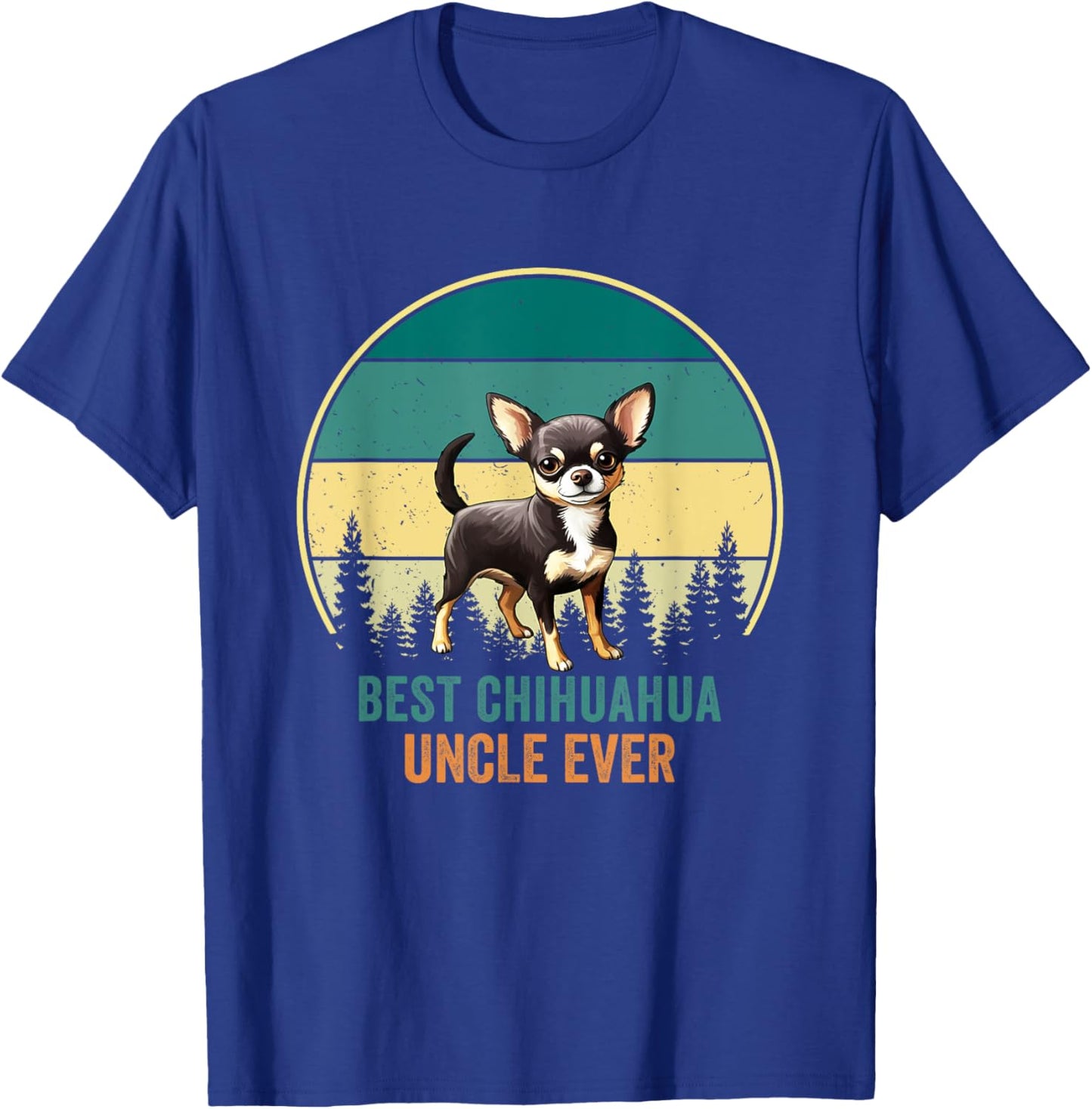 Best Chihuahua Uncle Ever Retro Vintage Dog Father Women T-Shirt - T-Shirt | Royal