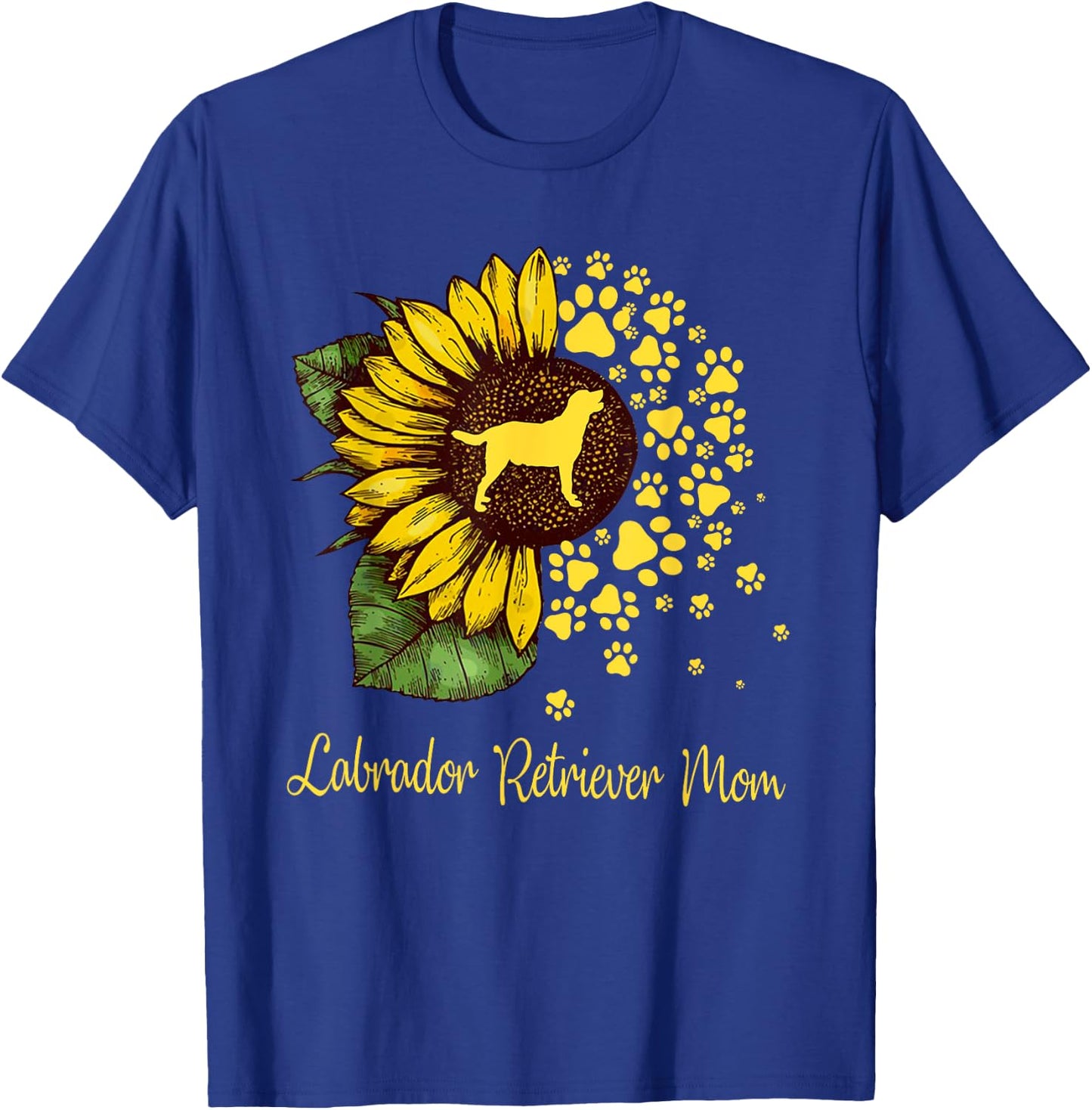 Sunflower Labrador Retriever Mom Dog Lover Mother’s Day Men Women Kids T-Shirt - T-Shirt | Royal
