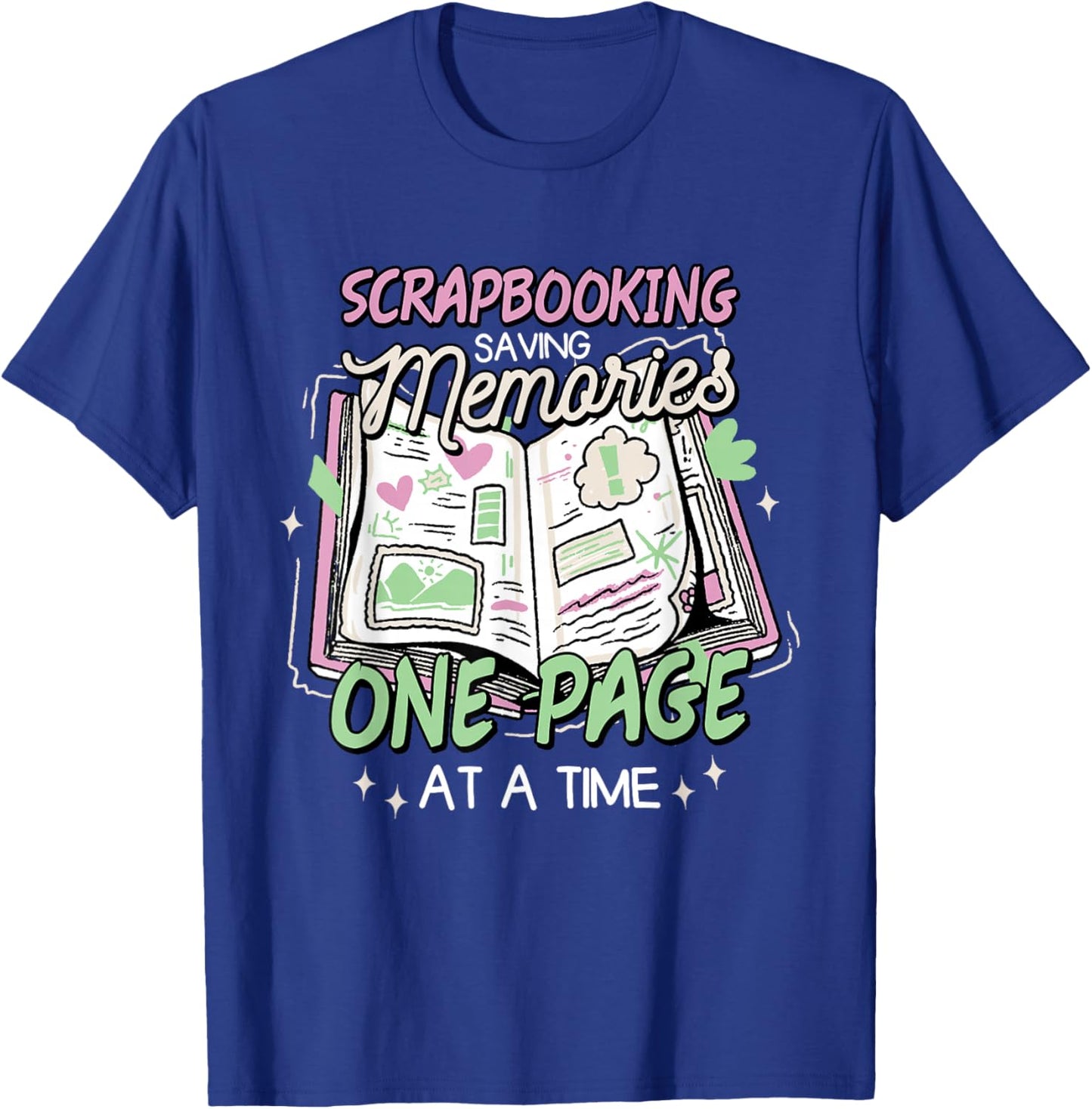 Scrapbooking & Crafty Scrapbook Enthusiast Design -Adults , Black, Small, Short Sleeve, , Modern Scrapbooking, Lover, Birthday T-Shirt - T-Shirt | Royal