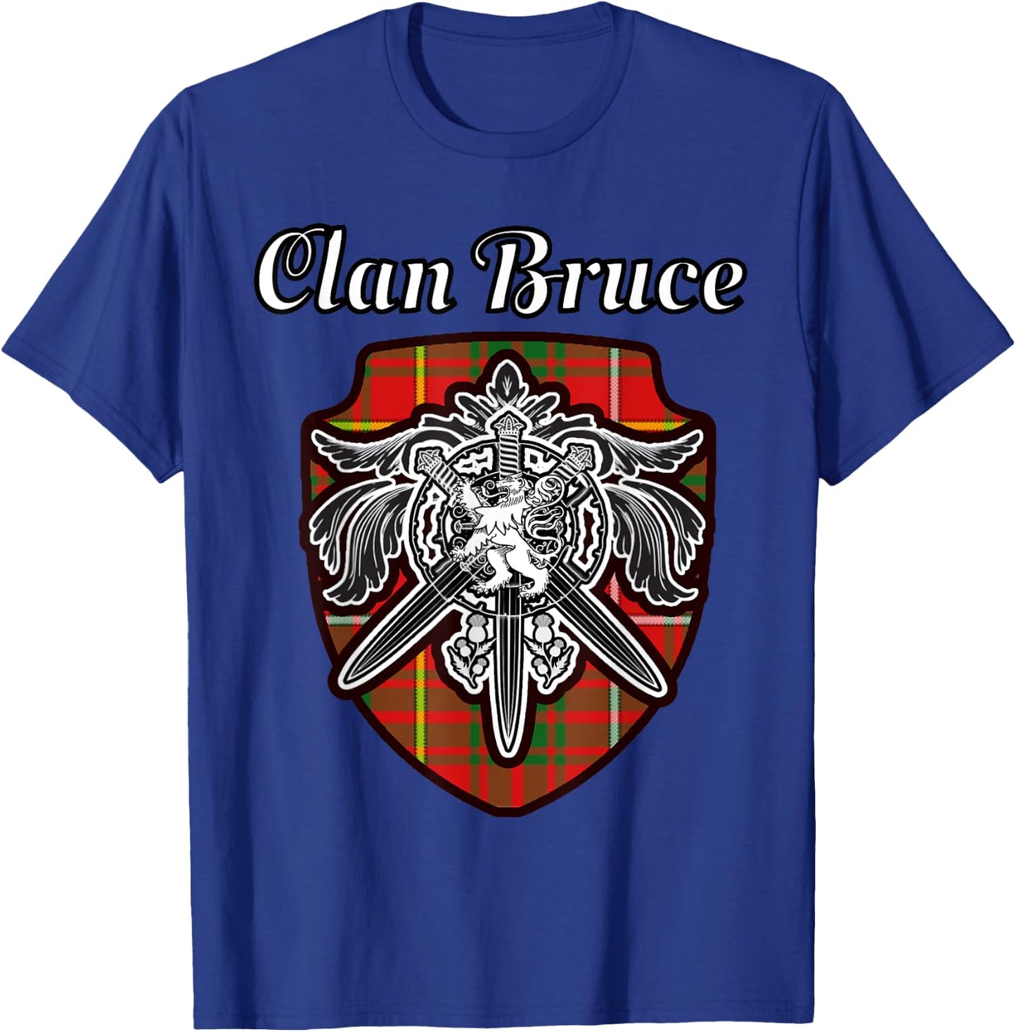 Bruce Scottish Clan Tartan Lion Sword T-Shirt - T-Shirt | Royal