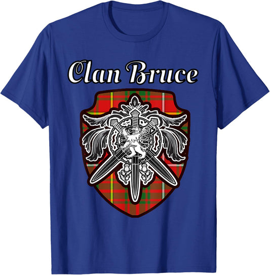 Bruce Scottish Clan Tartan Lion Sword T-Shirt - T-Shirt | Royal