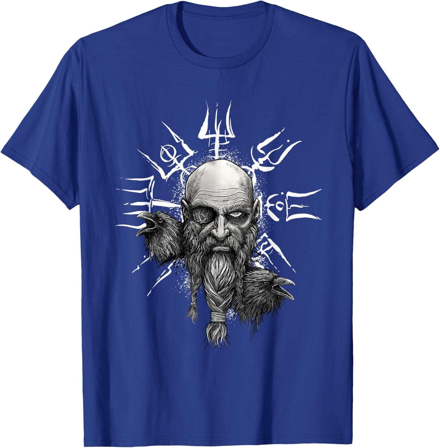 Vikings Vegvisir Odin with Hugin und Munin | Nordic Vikings T-Shirt - T-Shirt | Royal
