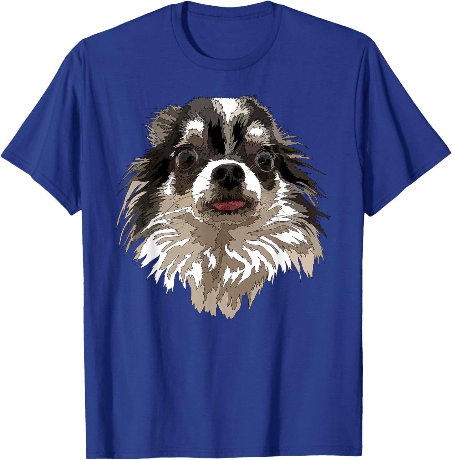 Raf THE ARTIST Designs Funny Chihuahua Long Hair Chiwawa Gift Chihuahua Lovers, -Adults, Girls, Black, Short Sleeve, Small T-Shirt - T-Shirt | Royal