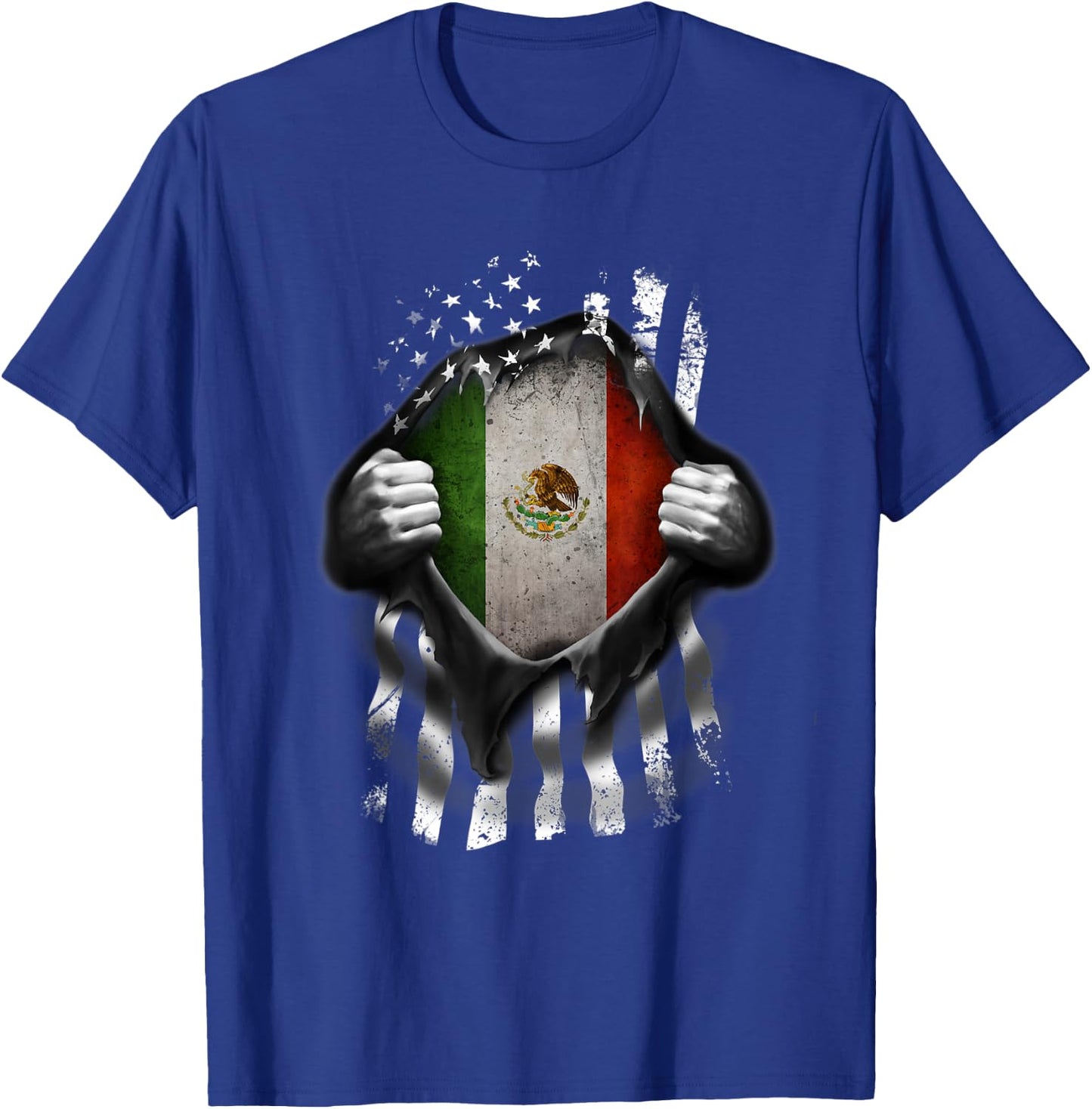 Mexico USA Flag Mexican American Kids Men T-Shirt - T-Shirt | Royal