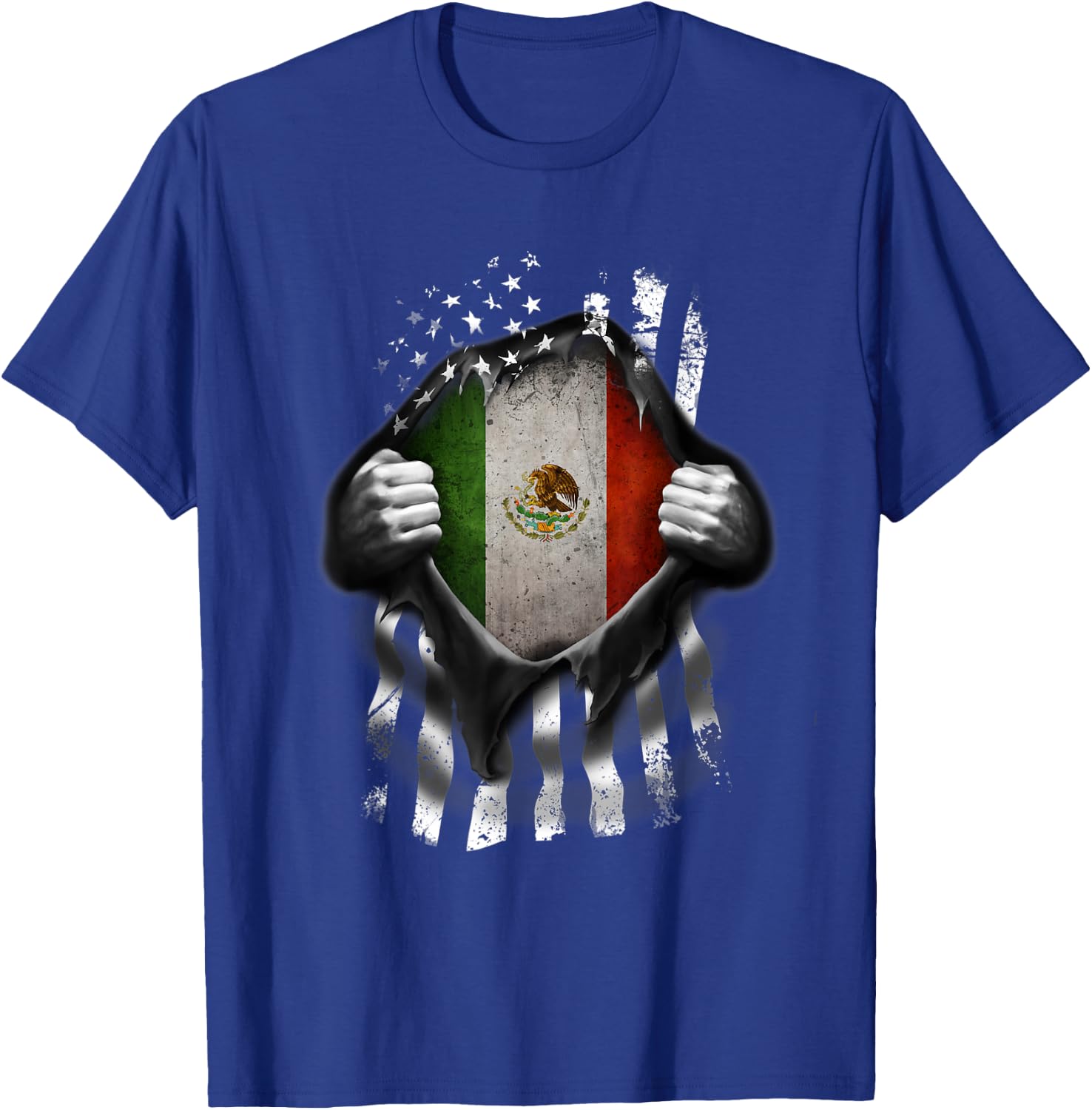 Mexico USA Flag Mexican American Kids Men T-Shirt - T-Shirt | Royal