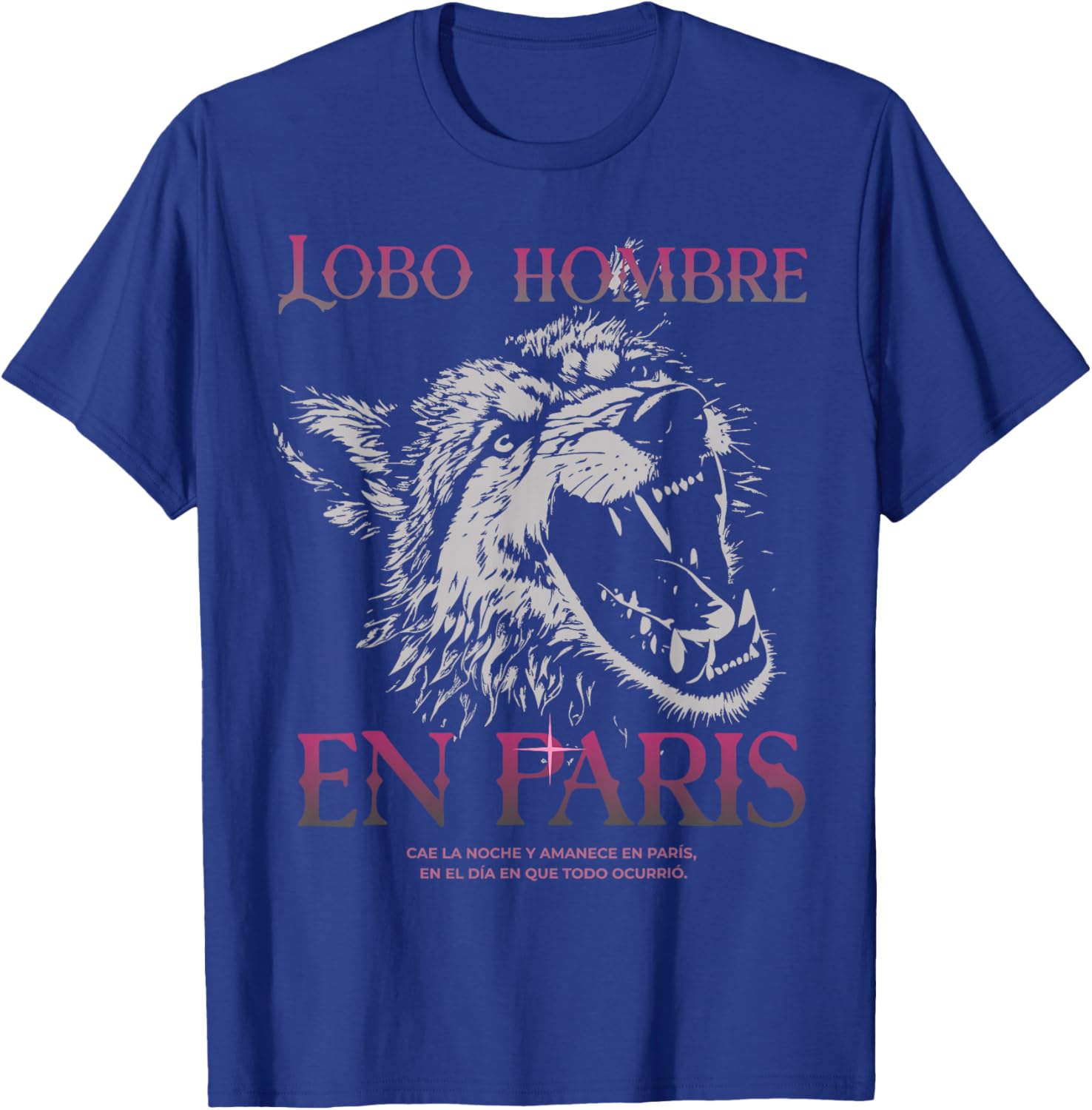 Lobo hombre en paris rock union espanol cool T-Shirt - T-Shirt | Royal