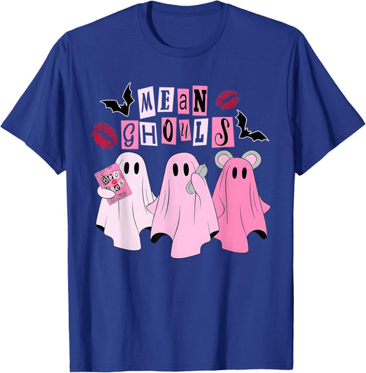 Cute Ghost Mean Ghouls Halloween Costume Spooky Season Girls T-Shirt - T-Shirt | Royal