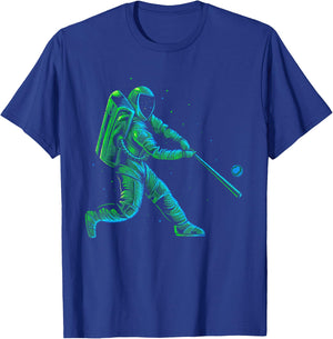 Funny Astronaut Baseball Merch Kids Space Baseball T-Shirt - T-Shirt | Royal