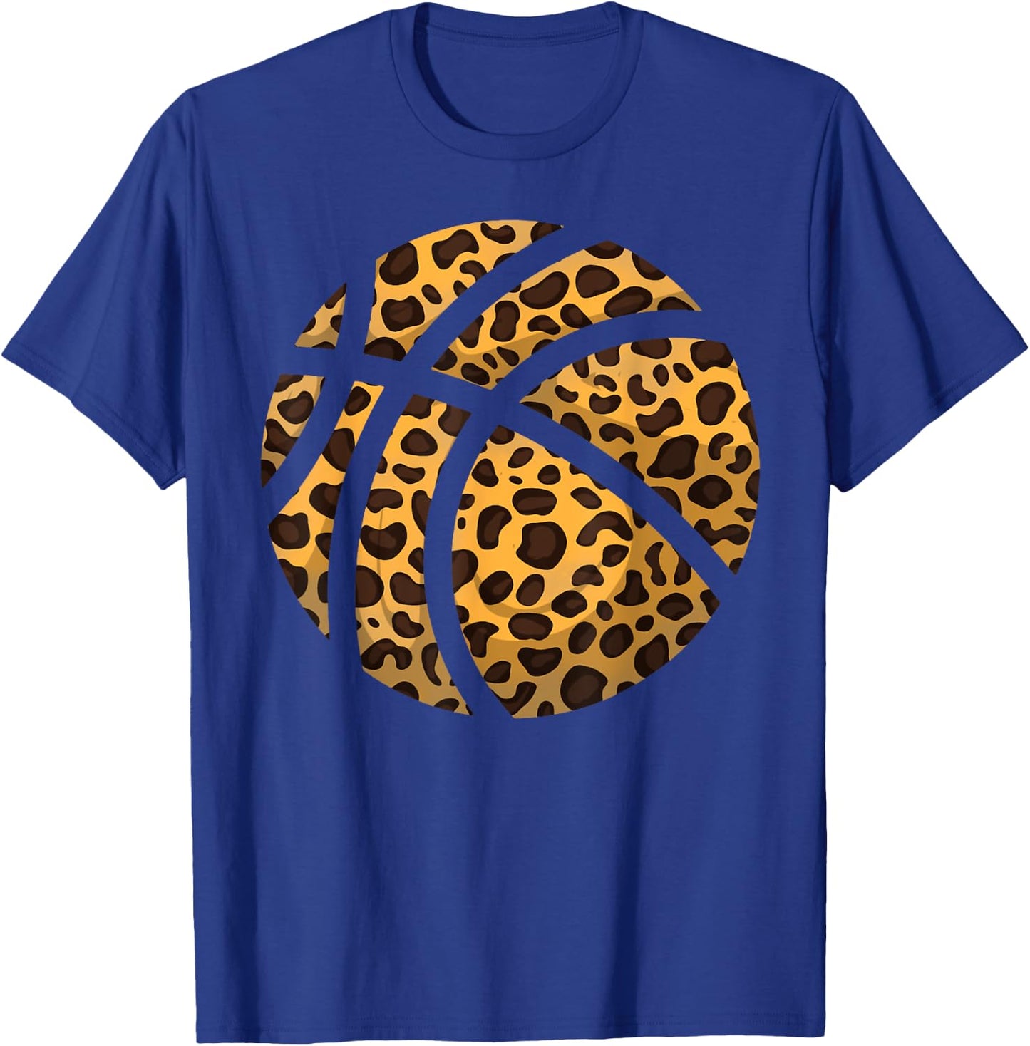 Funny Leopard Print Basketball Gift | Cool Best Team Lovers T-Shirt - T-Shirt | Royal