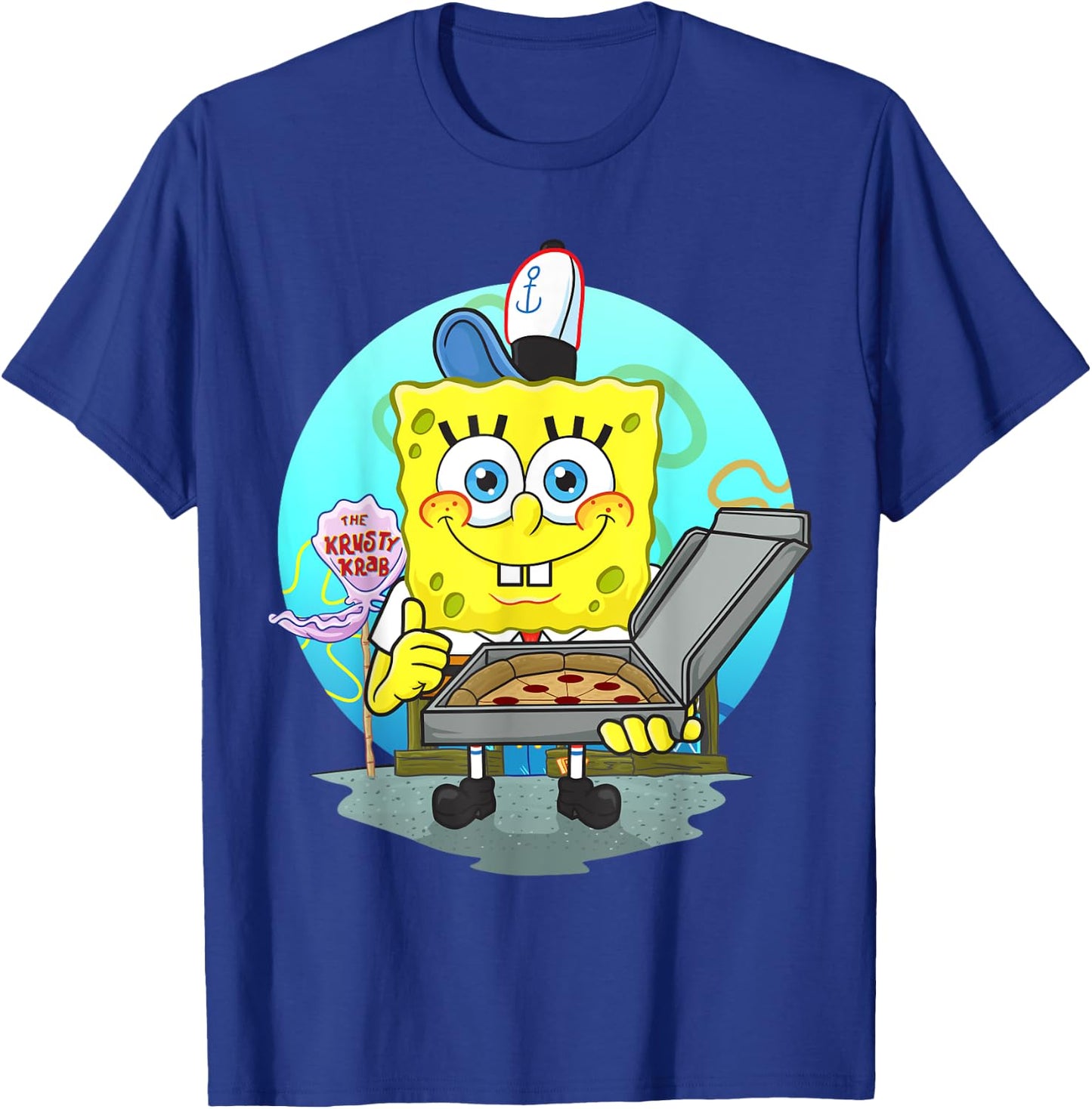 Mademark x SpongeBob SquarePants - The Krusty Krab Pizza Delivery T-Shirt - T-Shirt | Royal