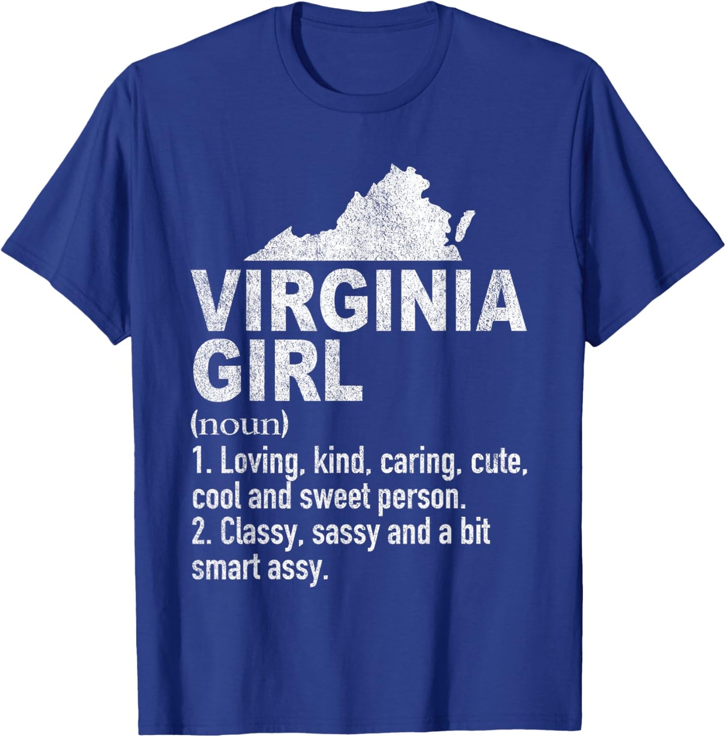 Virginia Girl Definition Funny Hometown Home Virginia T-Shirt - T-Shirt | Royal