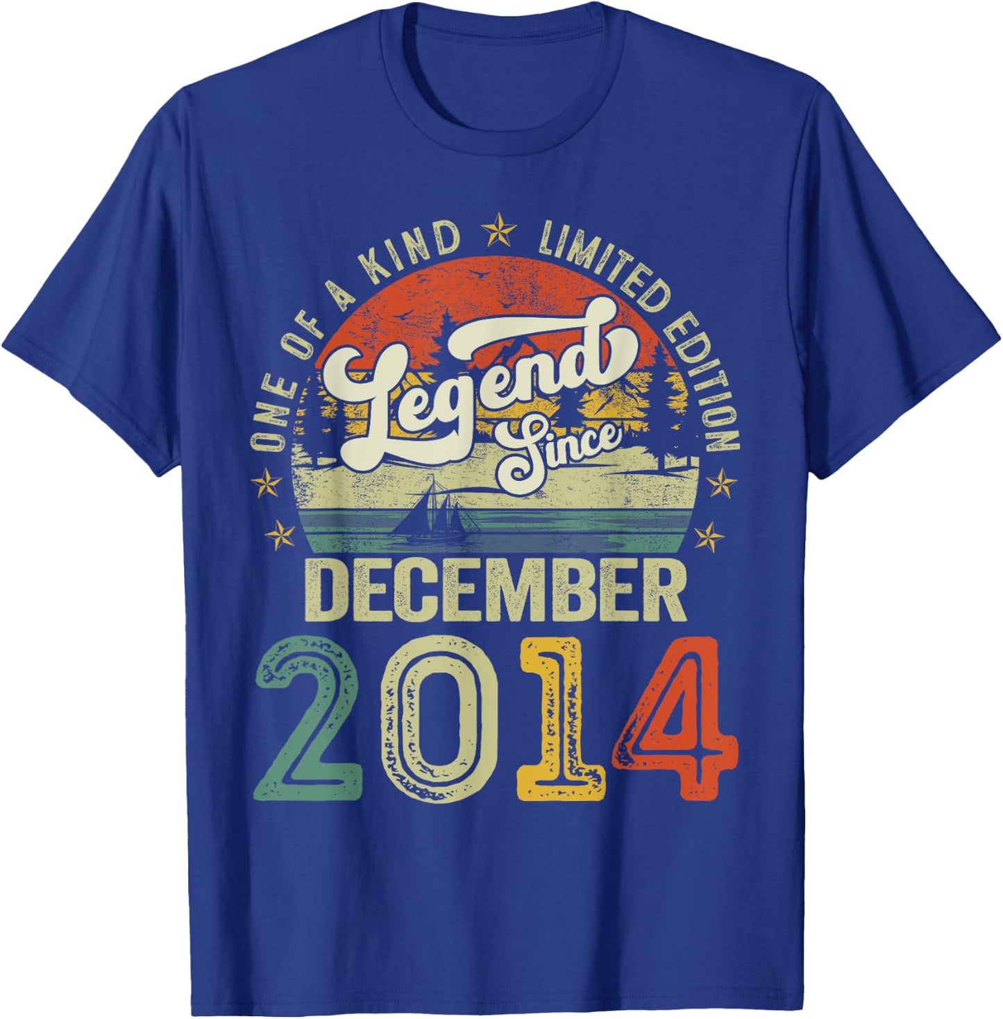 Legends Since December 2014 Vintage Retro 10th Birthday Boys T-Shirt - T-Shirt | Royal