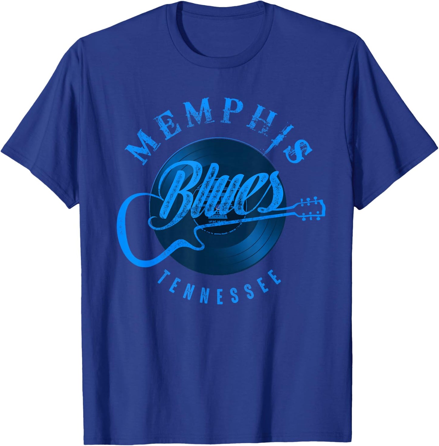 American City Memphis Tennessee Music Vintage T-Shirt - T-Shirt | Royal