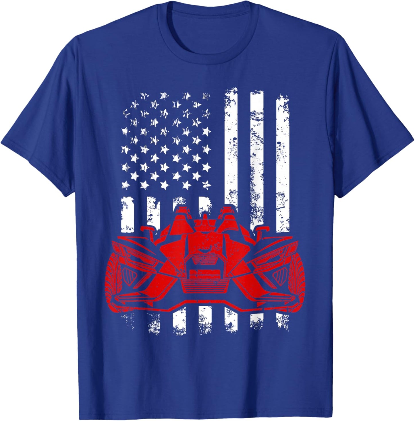 USA Flag Slingshot Car Drivers Lovers American Sling shot T-Shirt - T-Shirt | Royal