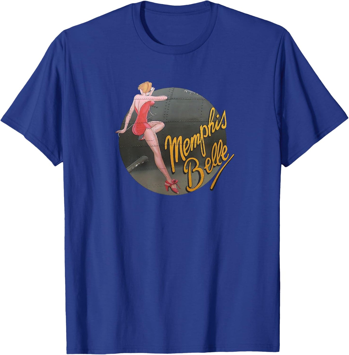 Pin up Girl WWII B-17 Flying Fortress Memphis Belle T-Shirt - T-Shirt | Royal