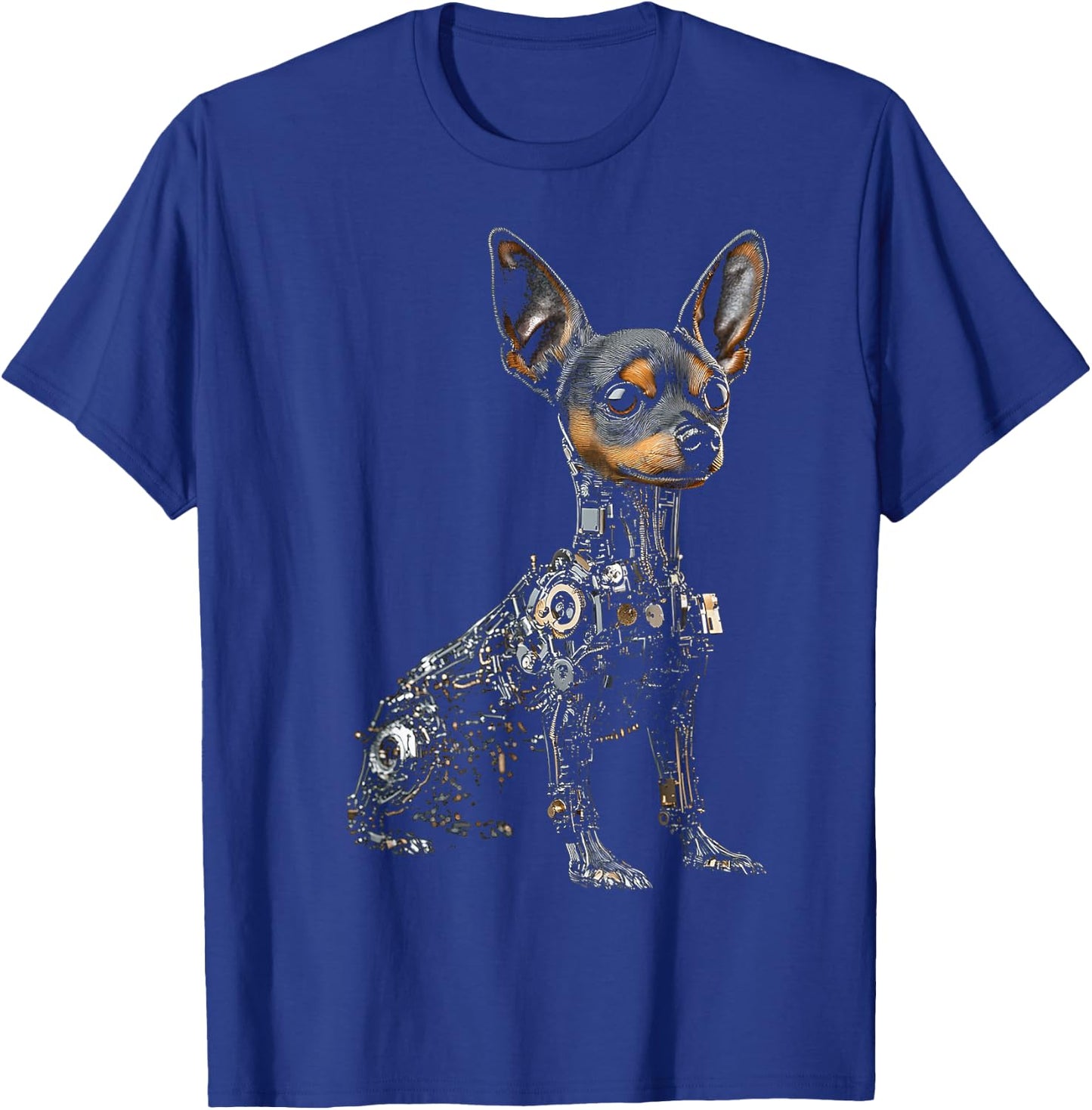 Toy Terrier Dog Motif Pet Artwork Toy Terrier T-Shirt - T-Shirt | Royal