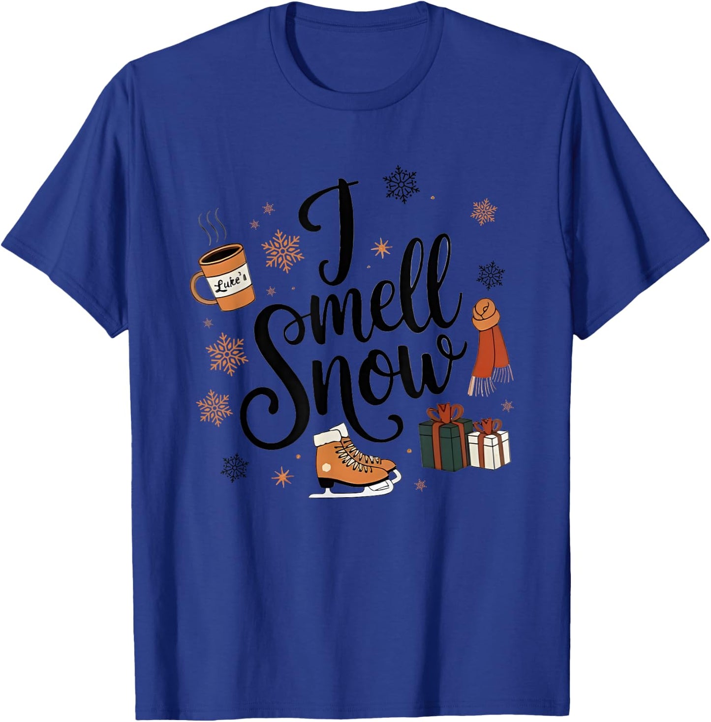 I Smell Snow Christmas Winter T-Shirt - T-Shirt | Royal