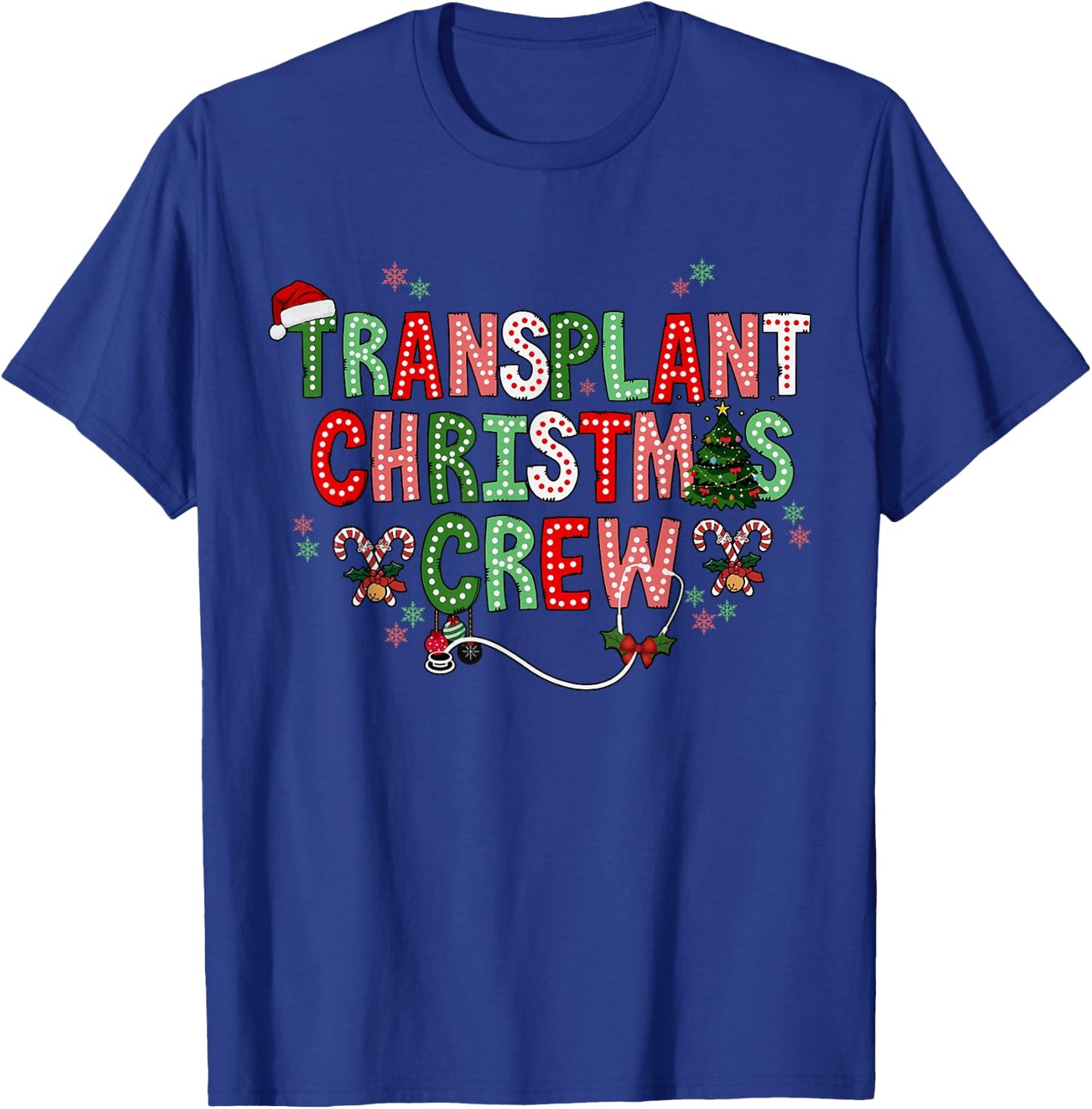 Christmas Transplant Nurse Bone Marrow Transplant Nurse BMT T-Shirt - T-Shirt | Royal
