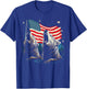Wolves Moon Howling Wolf American Flag Wolves T-Shirt - T-Shirt | Royal