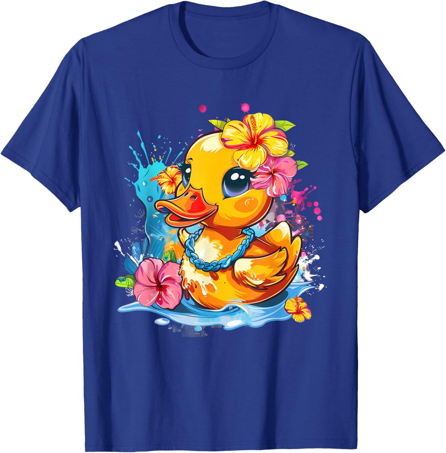 Rubber Duck Hawaiian Hawaii Floral Rubber Duck Lover T-Shirt - T-Shirt | Royal