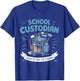 School Custodian Shirts I Clear The Trail for Learning T-Shirt - T-Shirt | Royal