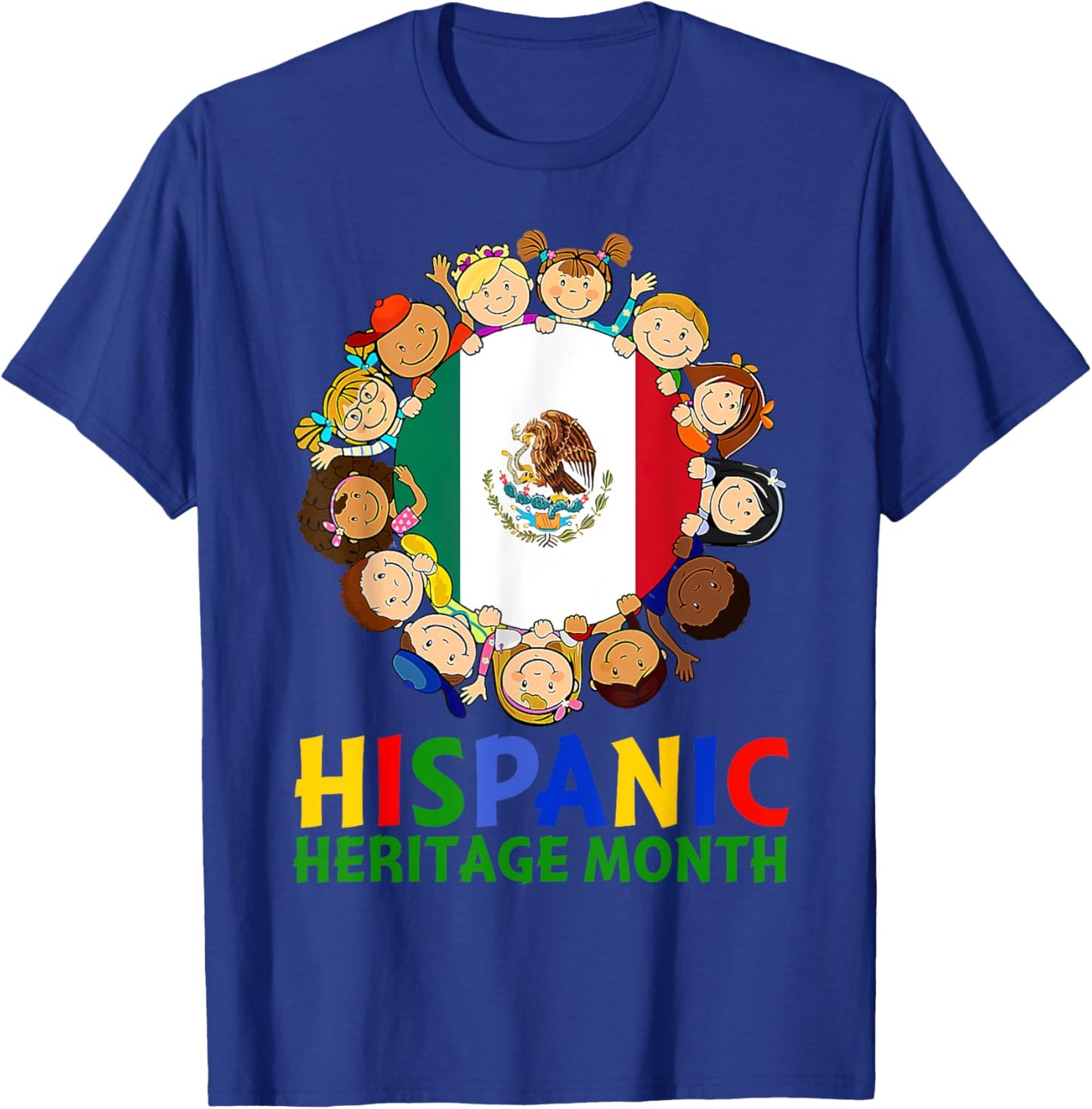 Hispanic Heritage Month Mexico Kids Boys Girls T-Shirt - T-Shirt | Royal
