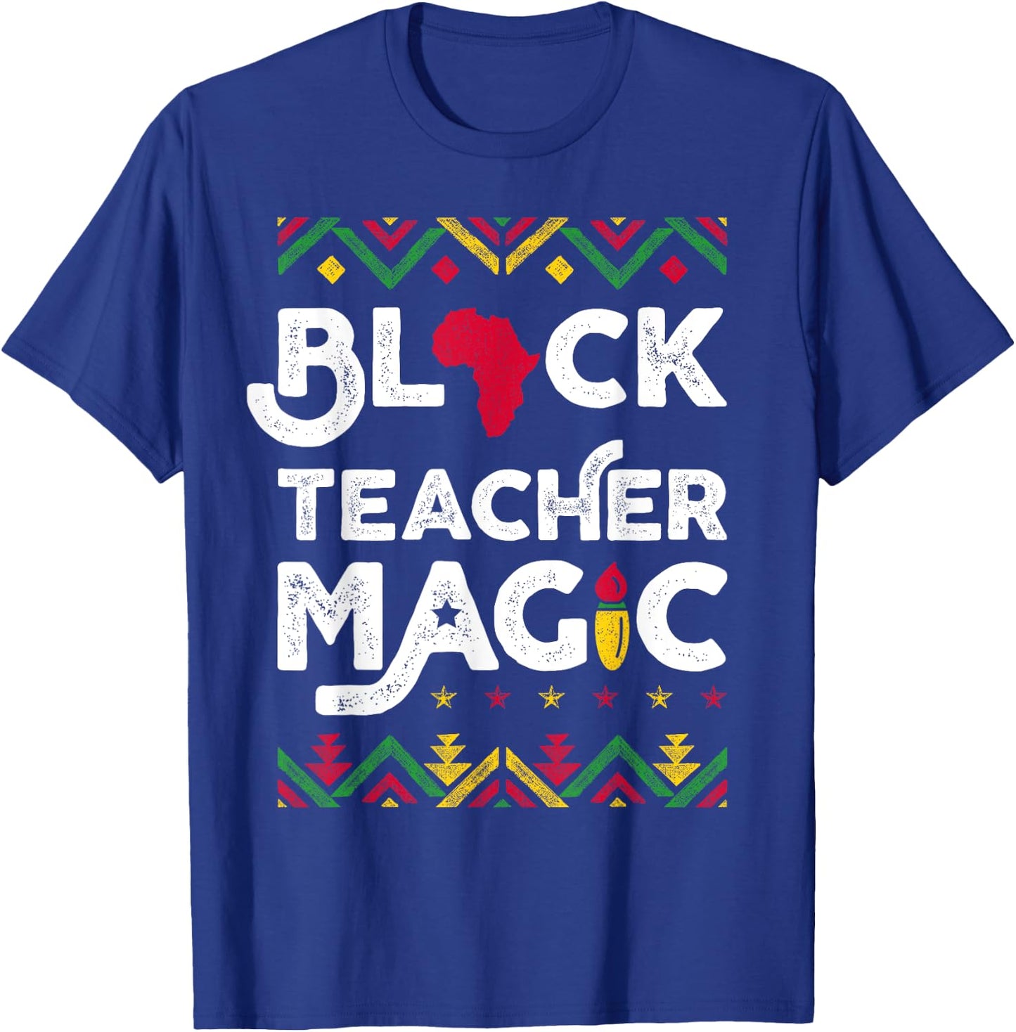 Black Teacher Magic Shirt Teacher Black History Month Women Girls Kids T-Shirt - T-Shirt | Royal