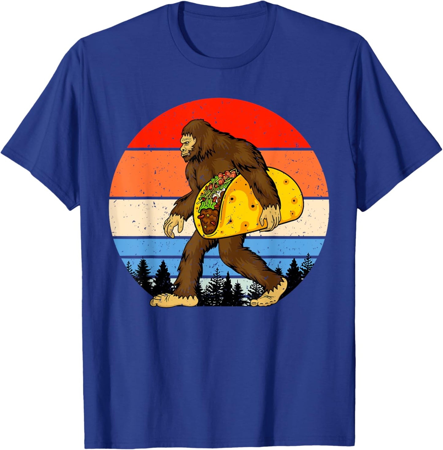 Funny Bigfoot, Taco Lover, Bigfoot Taco, Bigfoot T-Shirt - T-Shirt | Royal