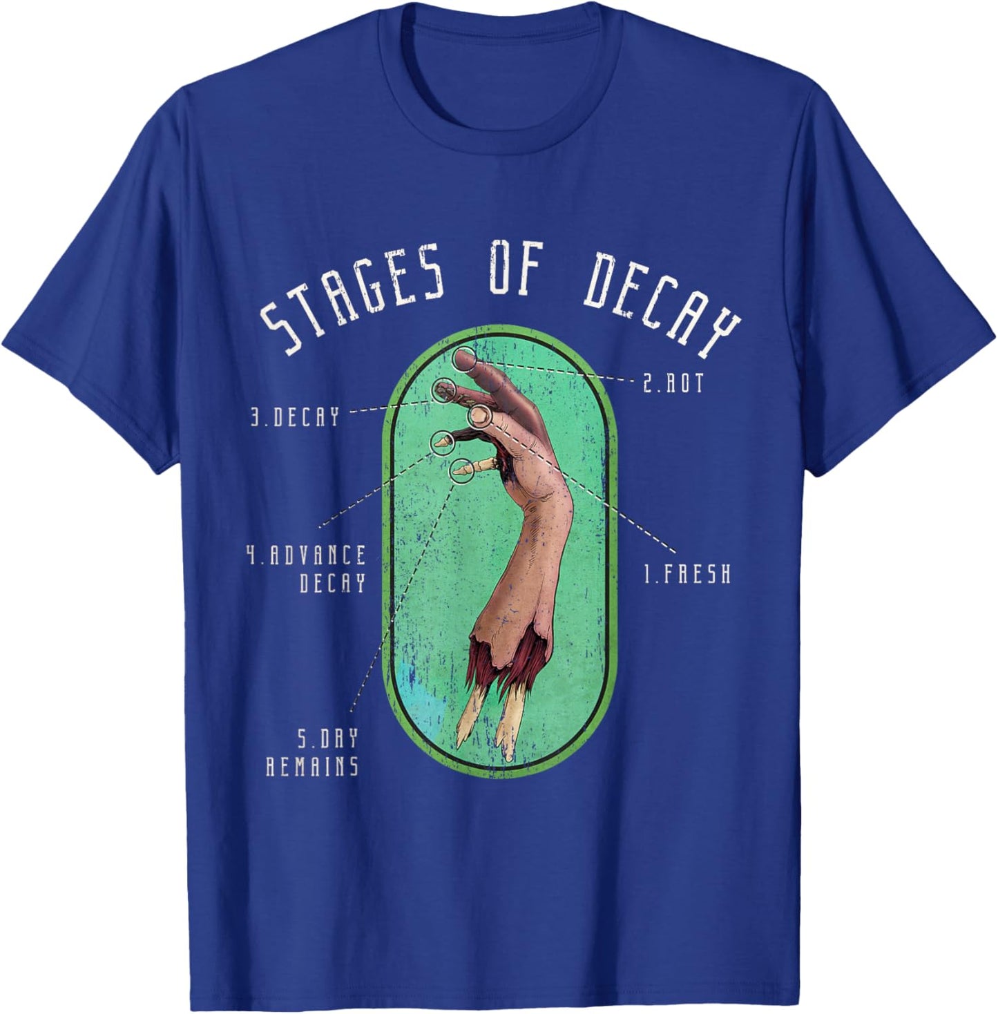 Stages of Decay Forensic Science - Medical examiner T-Shirt - T-Shirt | Royal