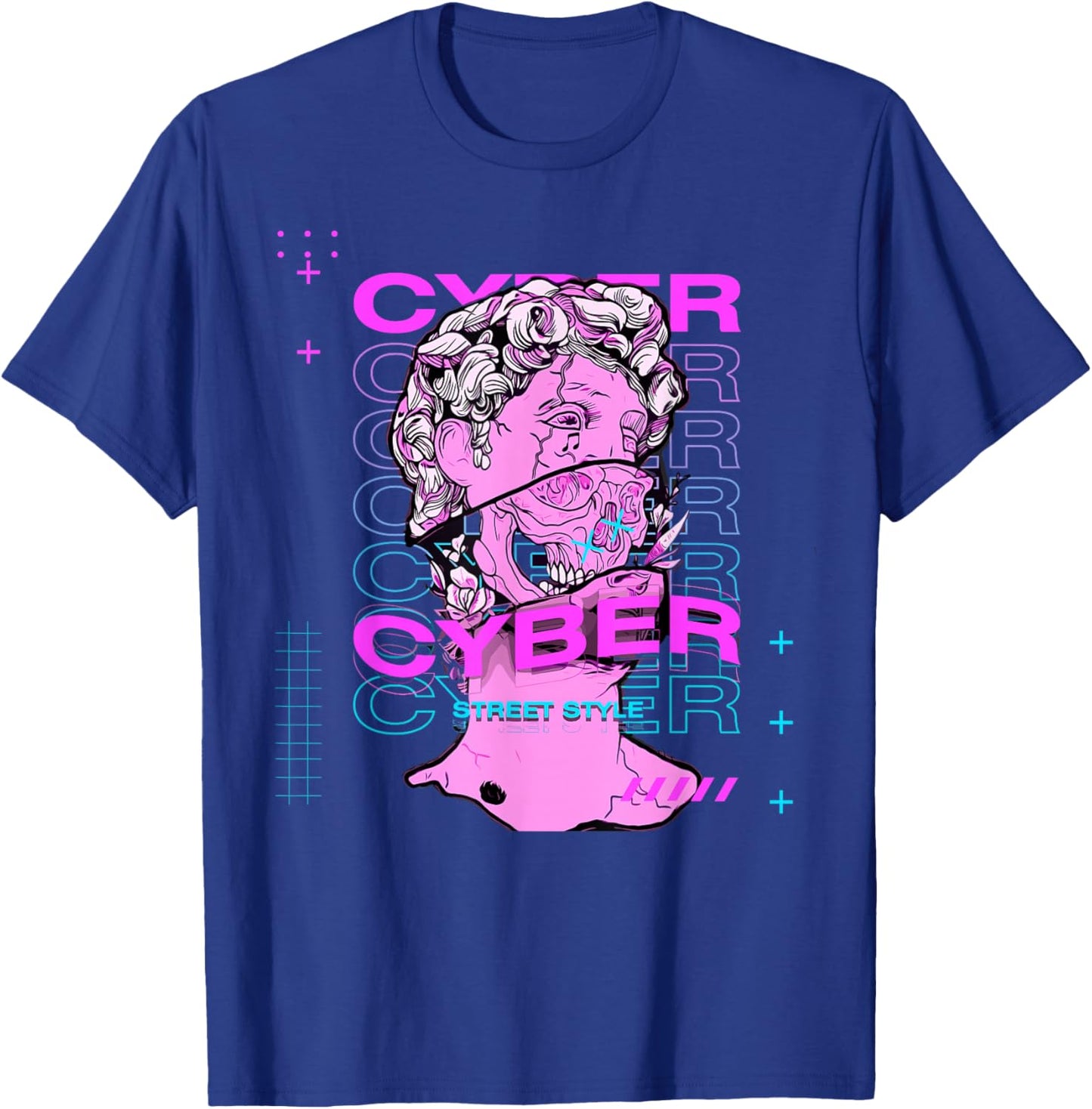 Cyber Street Style Vaporwave EDM Rave Festival T-Shirt - T-Shirt | Royal