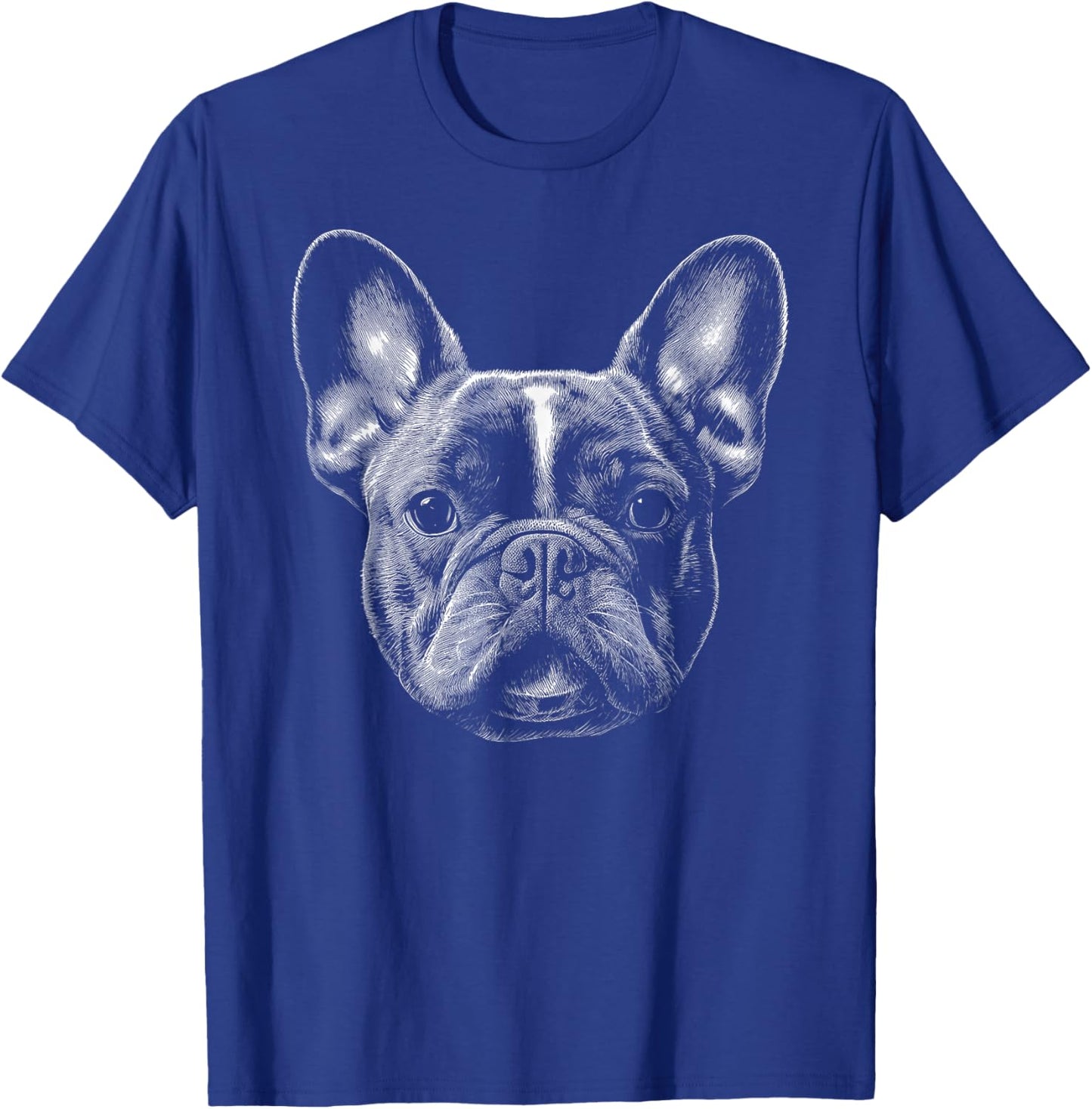 Frenchie Head French Bulldog Men Women Kids T-Shirt - T-Shirt | Royal
