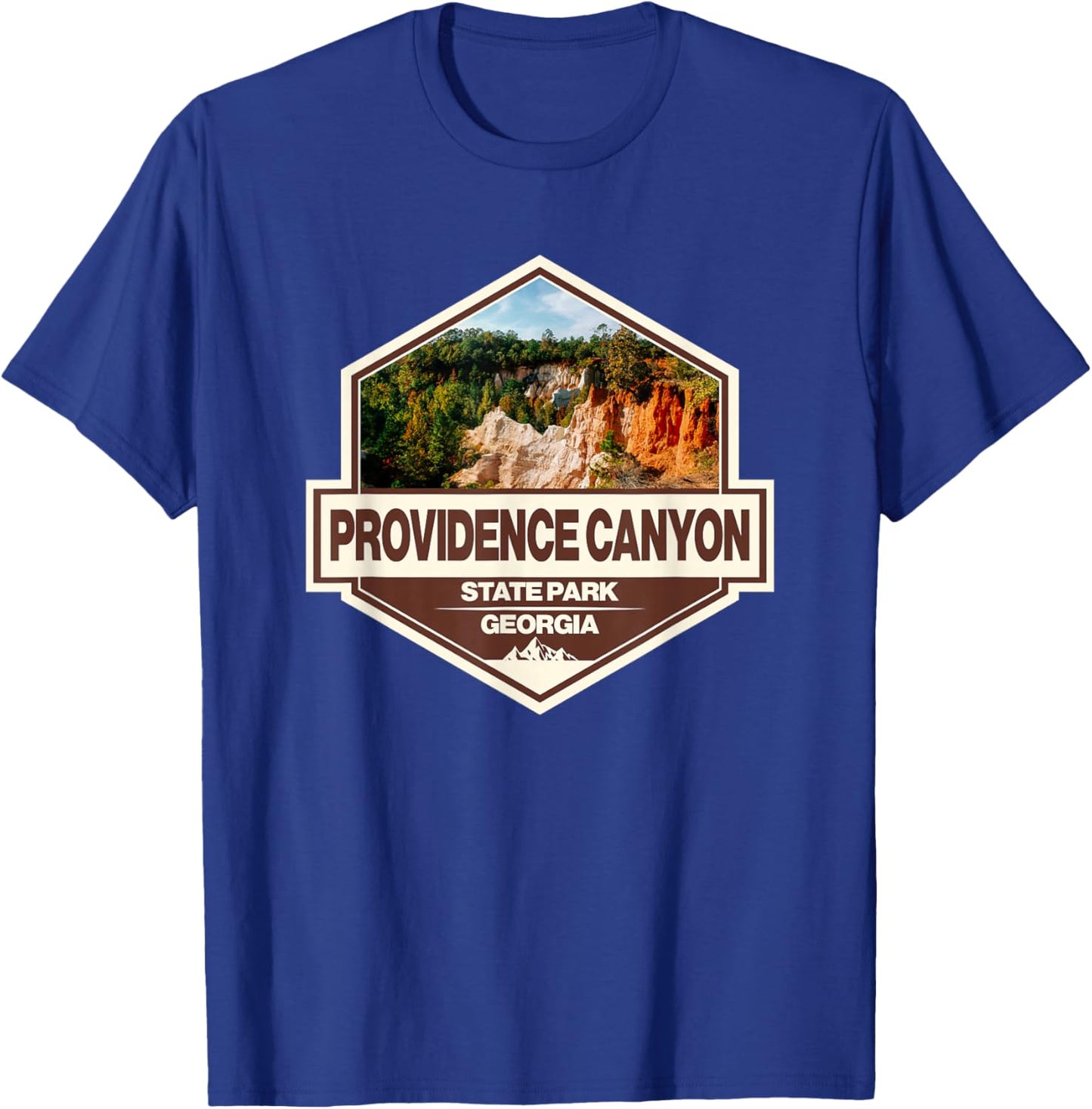 Providence Canyon State Park Georgia Badge Vintage T-Shirt - T-Shirt | Royal