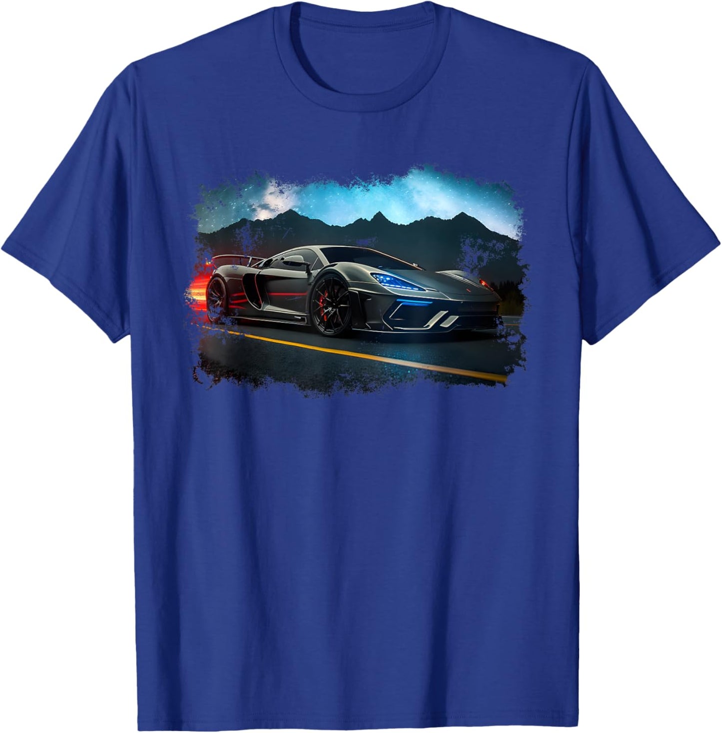 Cool Supercar Sports Car Concept Hypercar Racing Art Graphic T-Shirt - T-Shirt | Royal