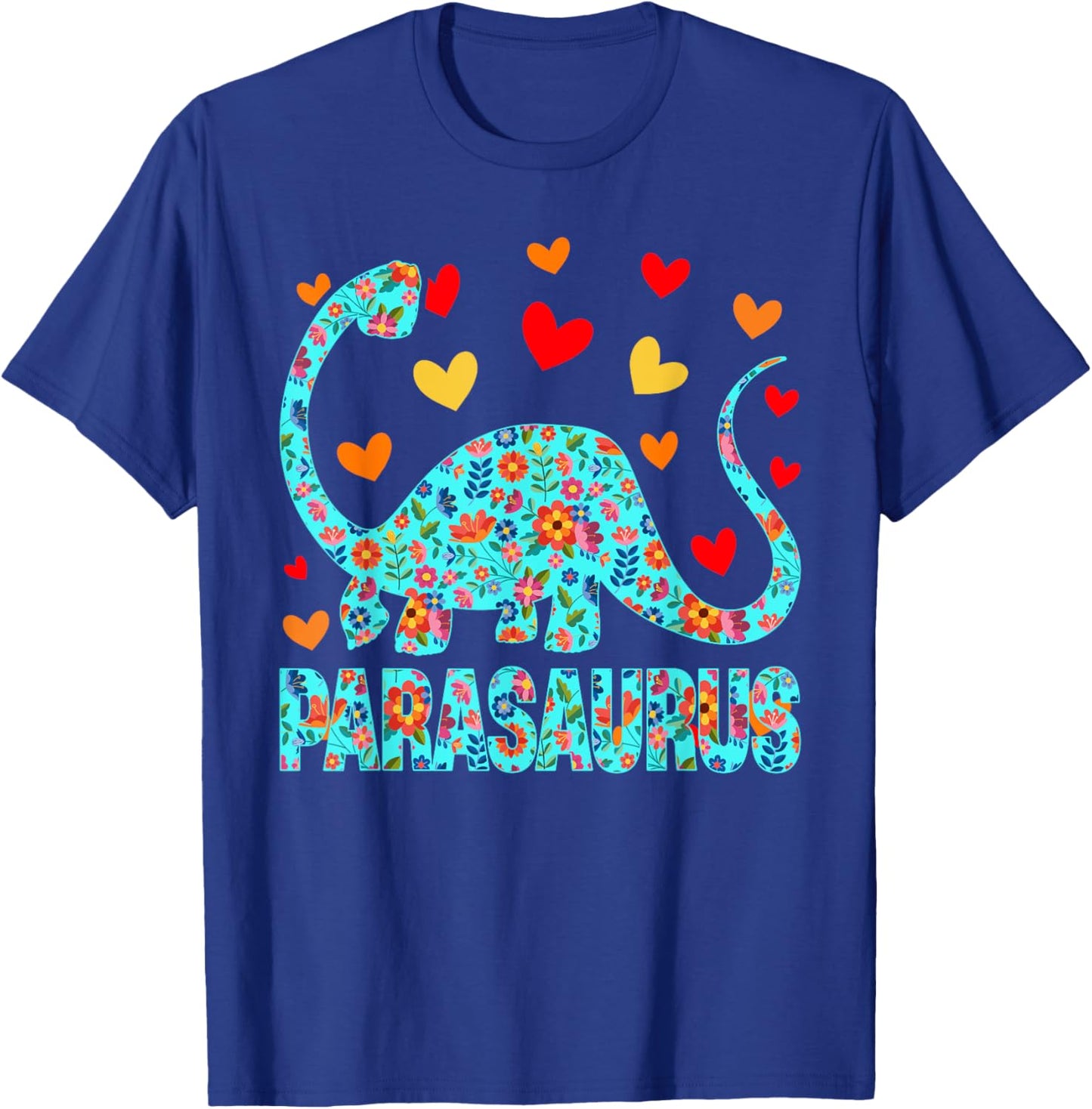 Parasaurus Paraprofessional Paraeducator Dinosaur Lover T-Shirt - T-Shirt | Royal