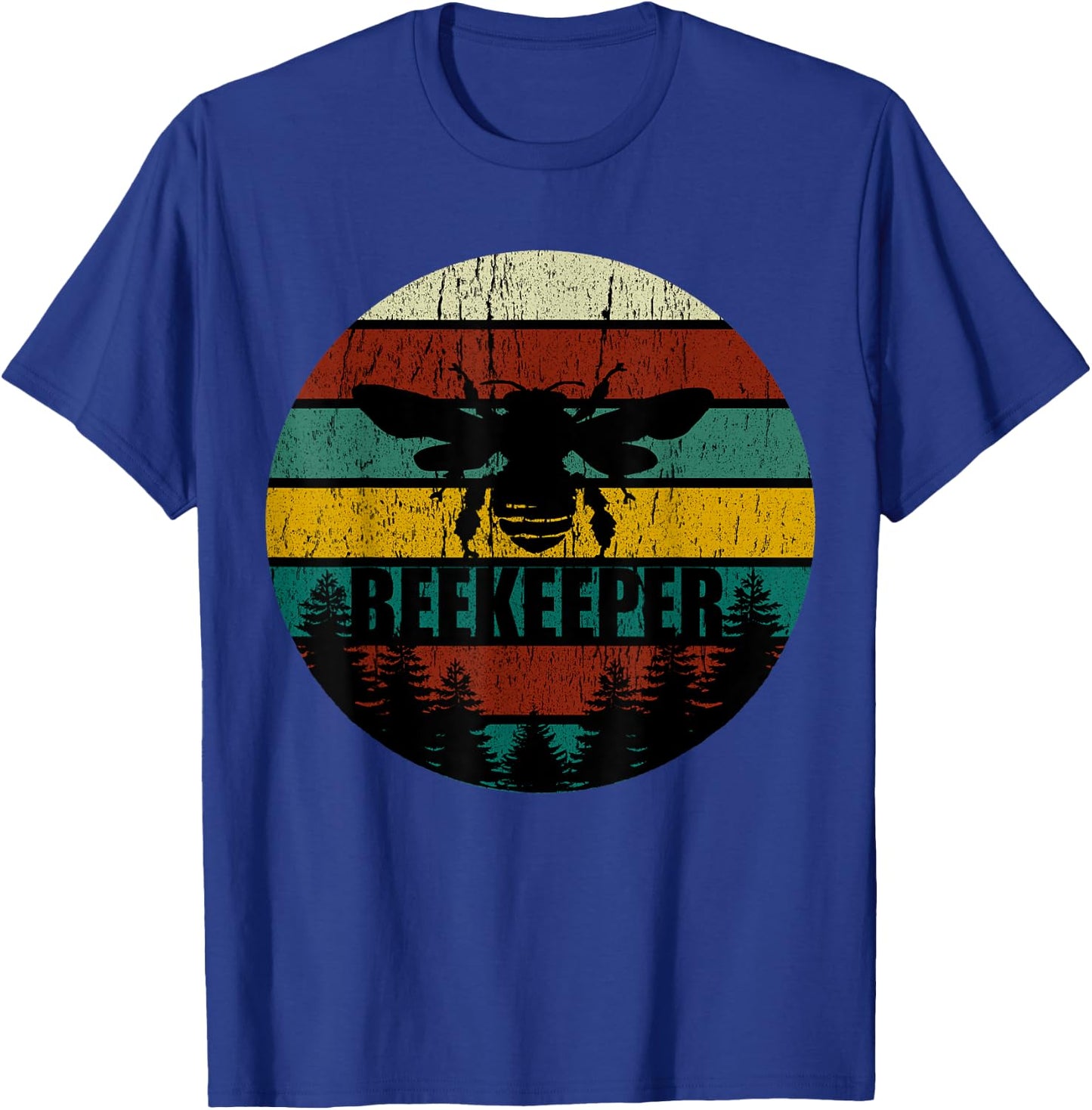 Retro Vintage Beekeeper Beekeeping Bee Gift T-Shirt - T-Shirt | Royal