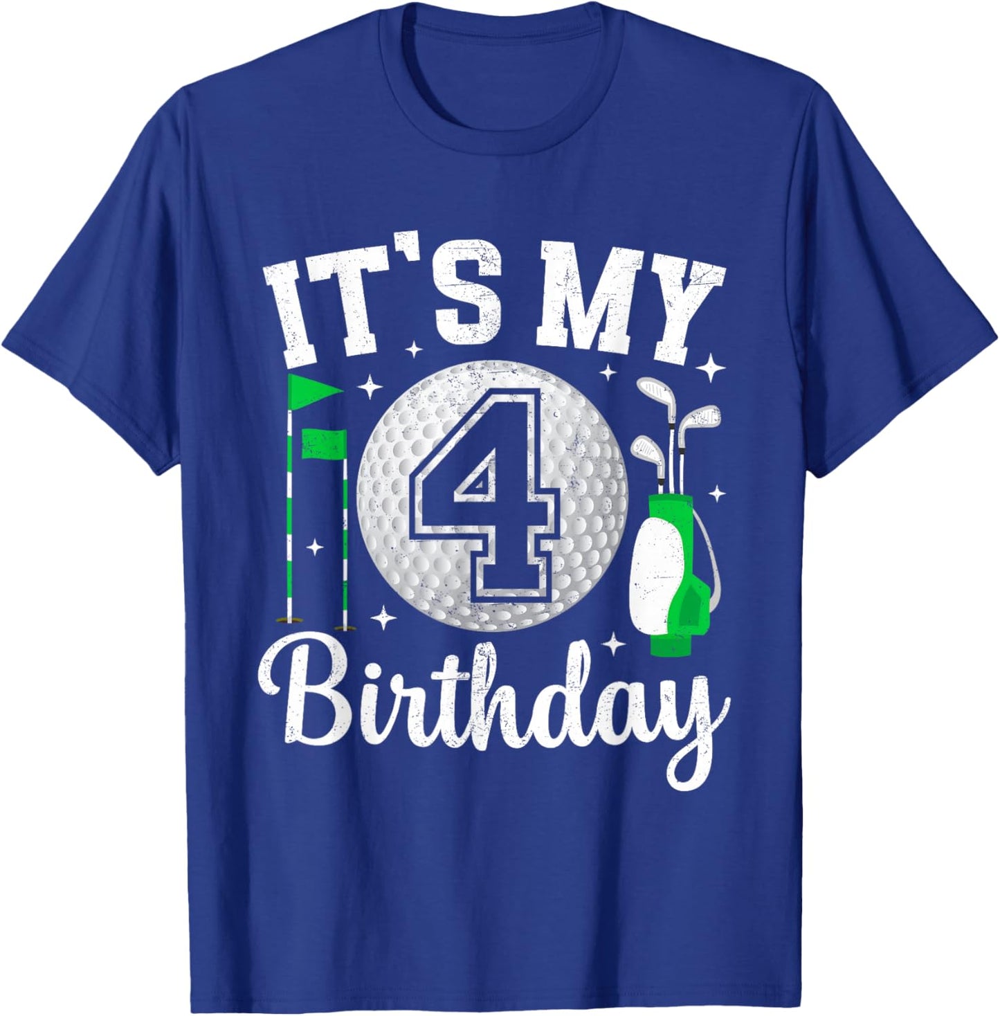 It's My 4th Birthday Golf 4 Year Old Golf Player Birthday T-Shirt - T-Shirt | Royal