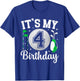 It's My 4th Birthday Golf 4 Year Old Golf Player Birthday T-Shirt - T-Shirt | Royal