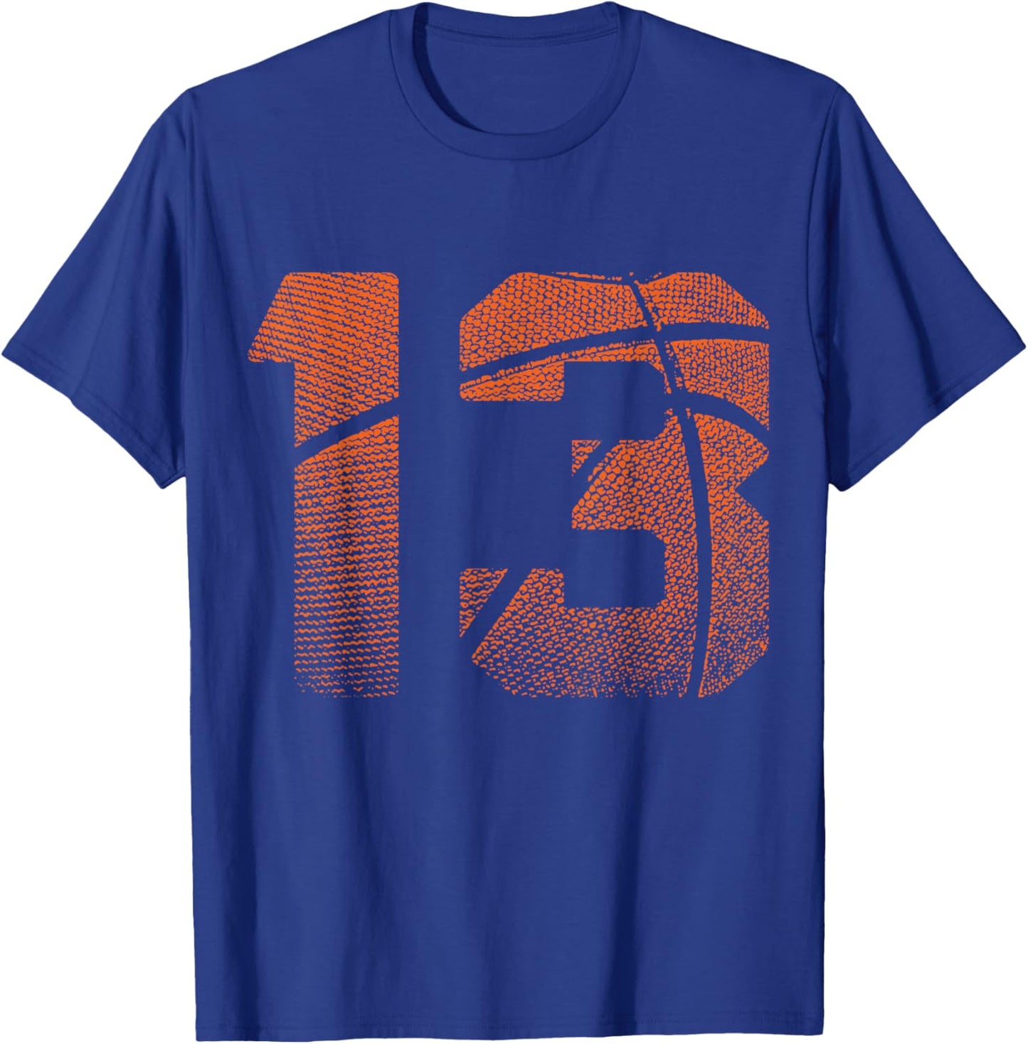 13th Birthday Boy Basketball Player Basketball 13 Years Old T-Shirt - T-Shirt | Royal