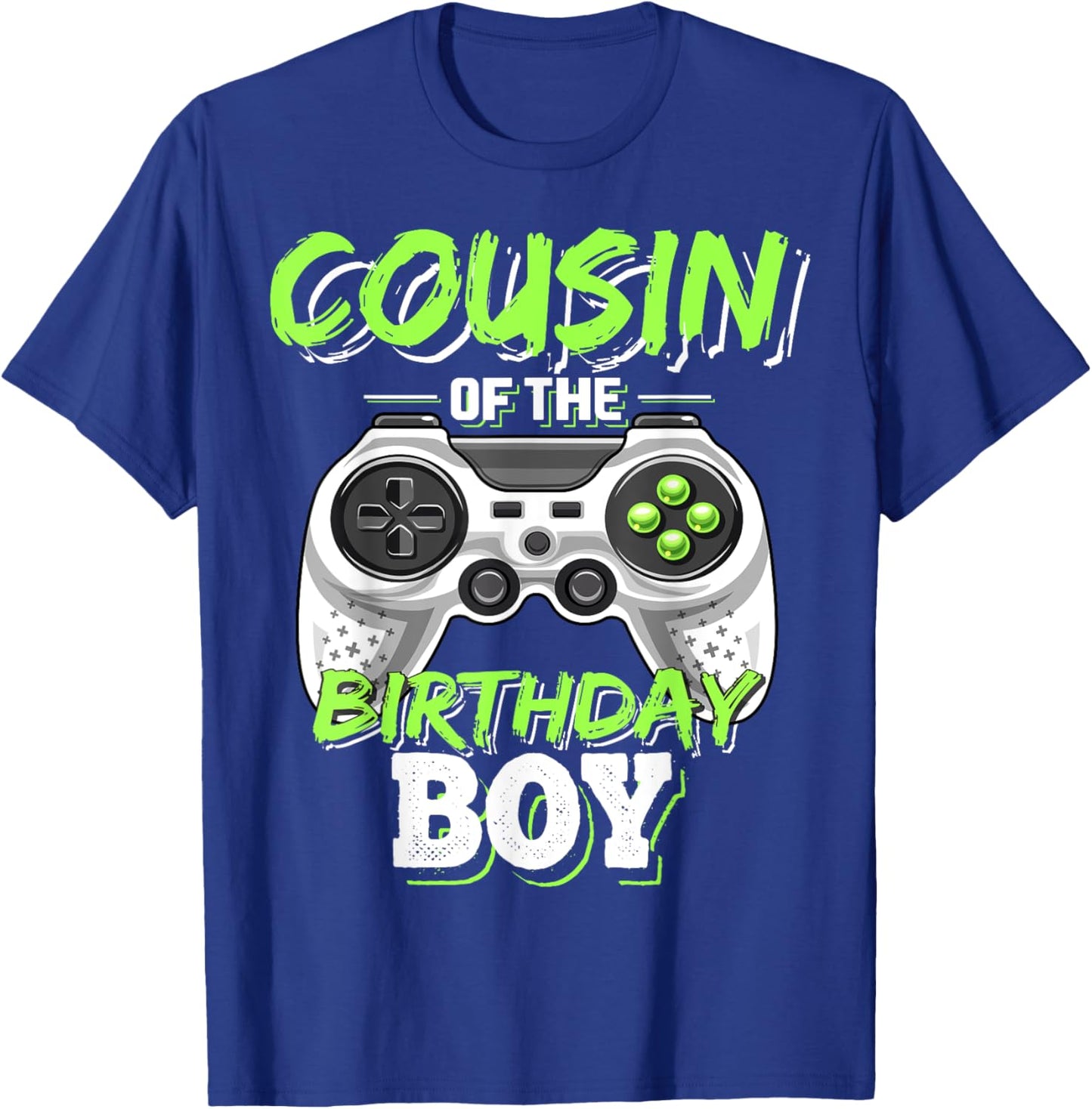 Cousin of the Birthday Boy Matching Video Game Birthday Gift T-Shirt - T-Shirt | Royal