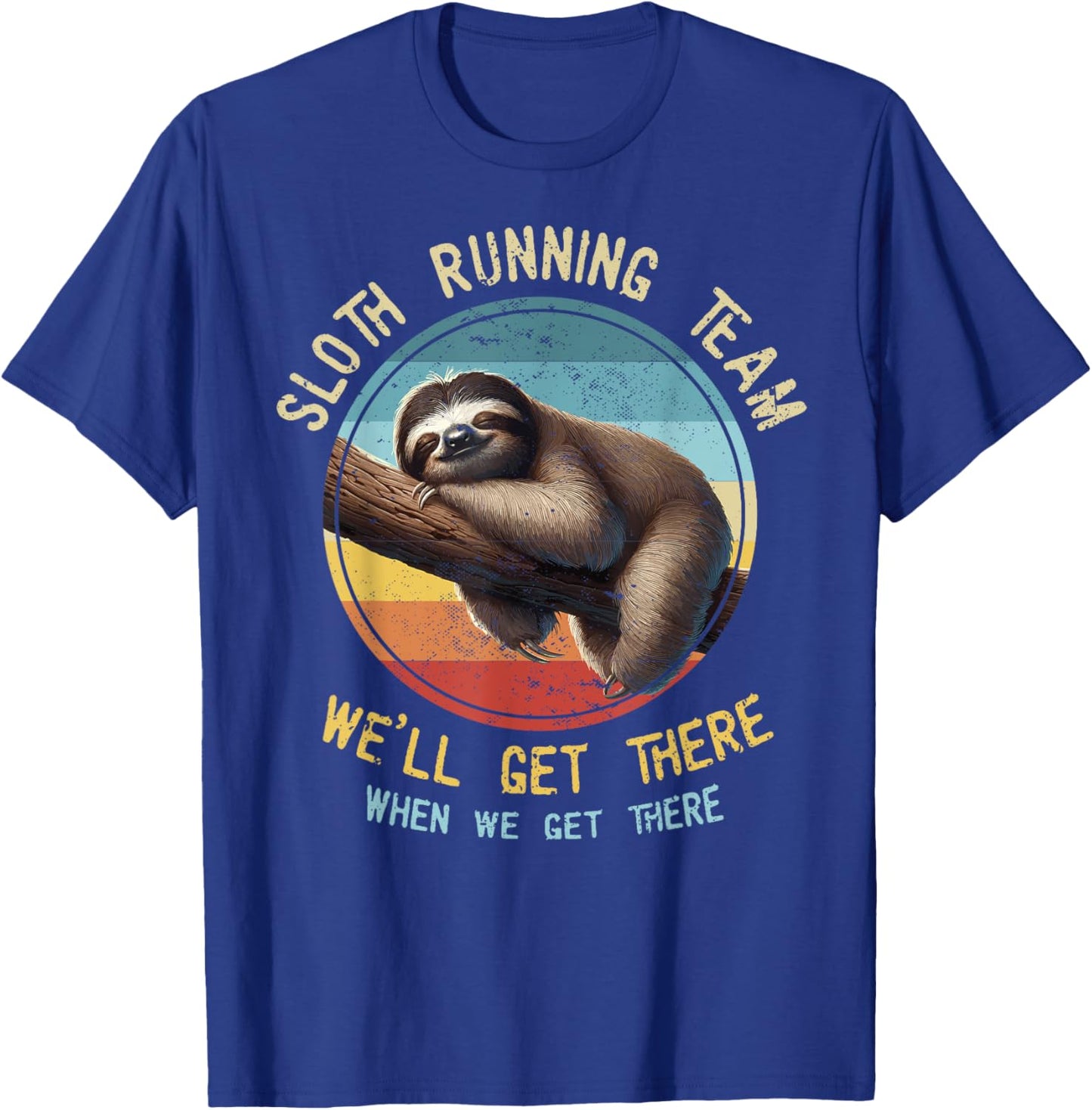 Sloth Running Team Run Funny Marathon Runner Cross Country T-Shirt - T-Shirt | Royal