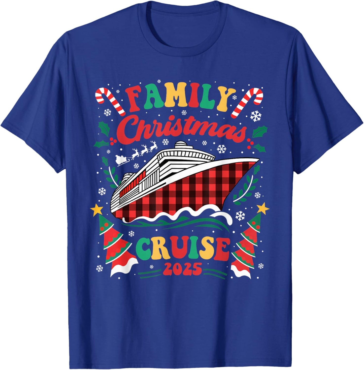 Family Christmas Cruise 2025 Family Matching Merry Christmas T-Shirt - T-Shirt | Royal