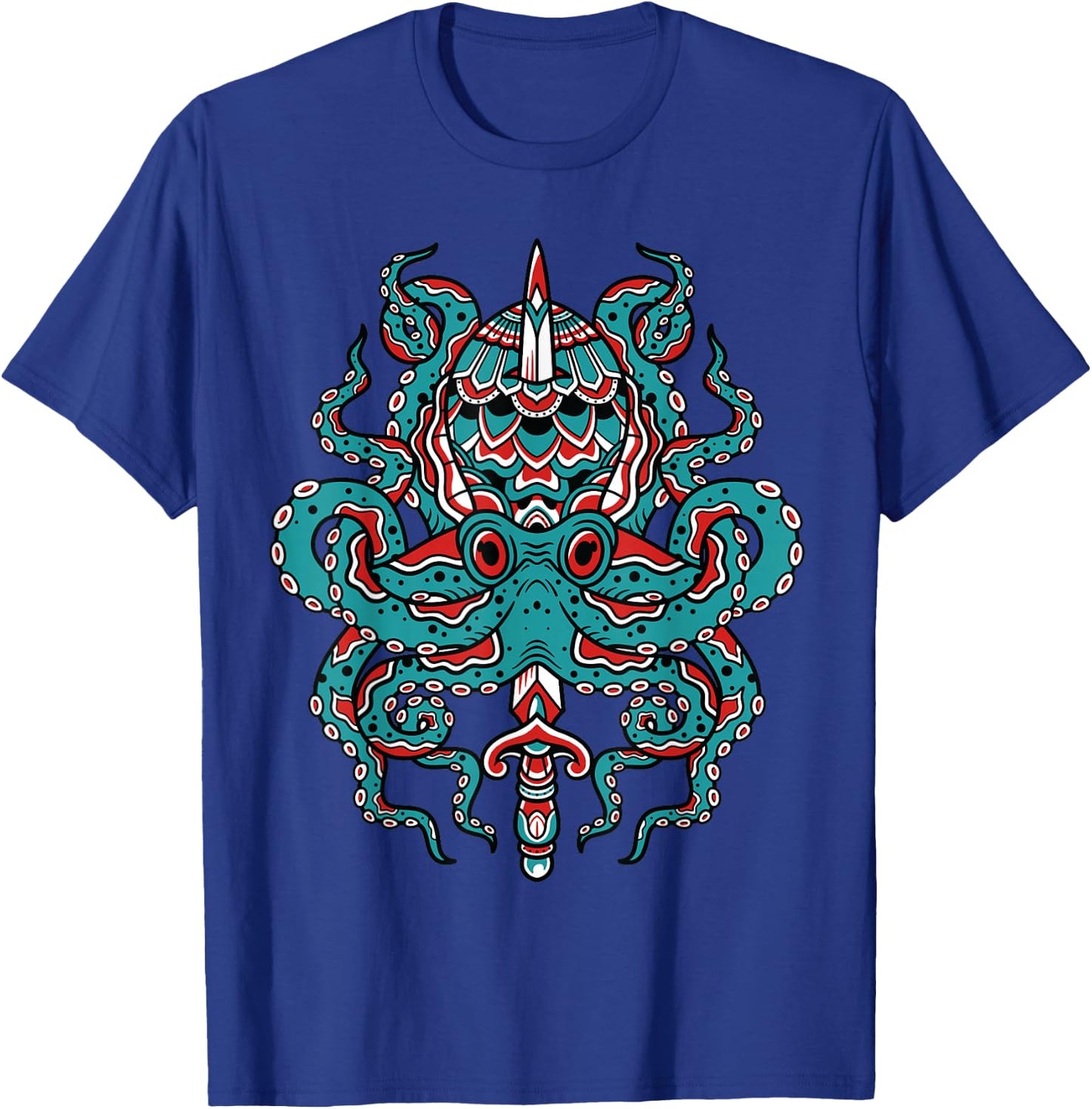 Vintage Octopus Traditional Tattoo Flash Alternative Inked T-Shirt - T-Shirt | Royal