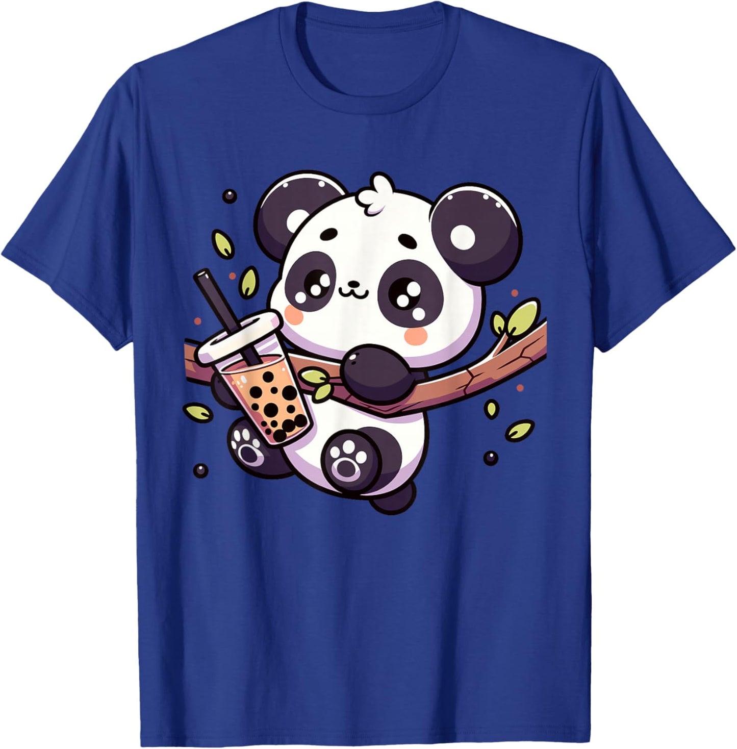 Kawaii Panda Drink Bubble Tea Anime Boba Tapioca T-Shirt - T-Shirt | Royal