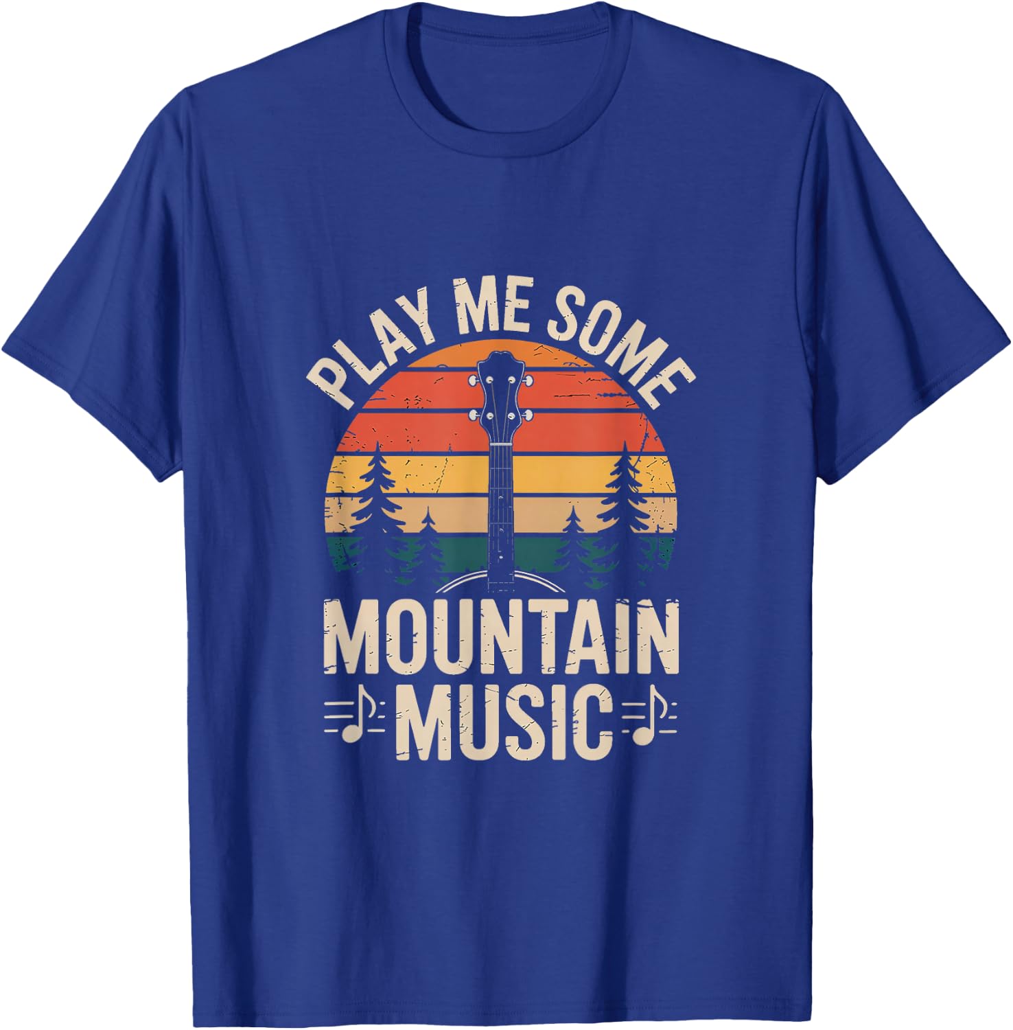 Play Me Some Mountain Music Country Music Western T-Shirt - T-Shirt | Royal