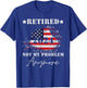 Vintage Retired 2024 Not My Problem Anymore American Flag T-Shirt - T-Shirt | Royal