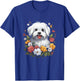 Maltese Mom Floral Dog Lover Vintage Flowers Cute T-Shirt - T-Shirt | Royal