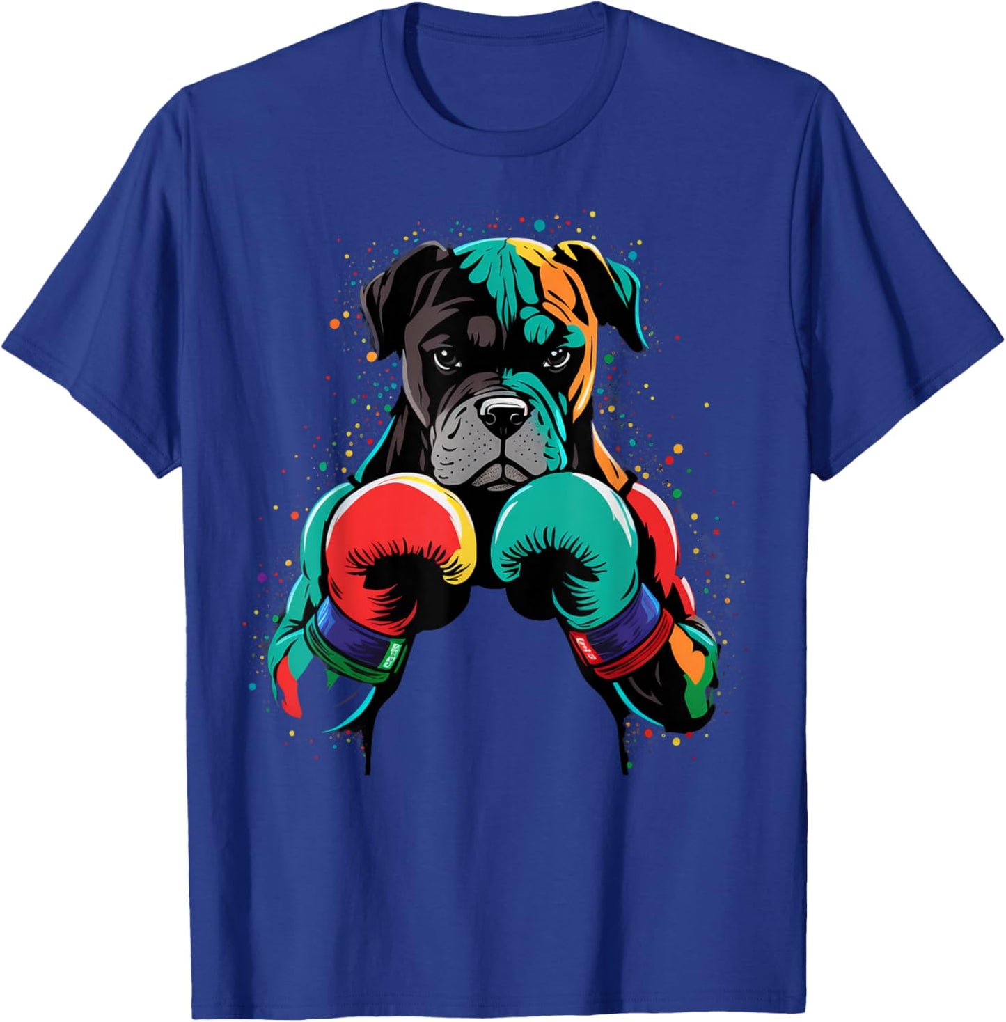 Funny Kickboxing or Boxing Boxer Dog Men Women Kids T-Shirt - T-Shirt | Royal