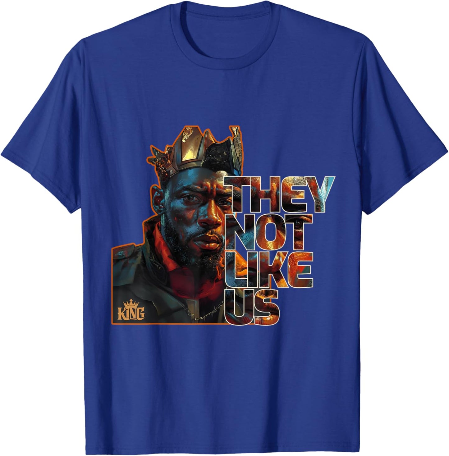 They Not Like Us Black African American Man T-Shirt - T-Shirt | Royal