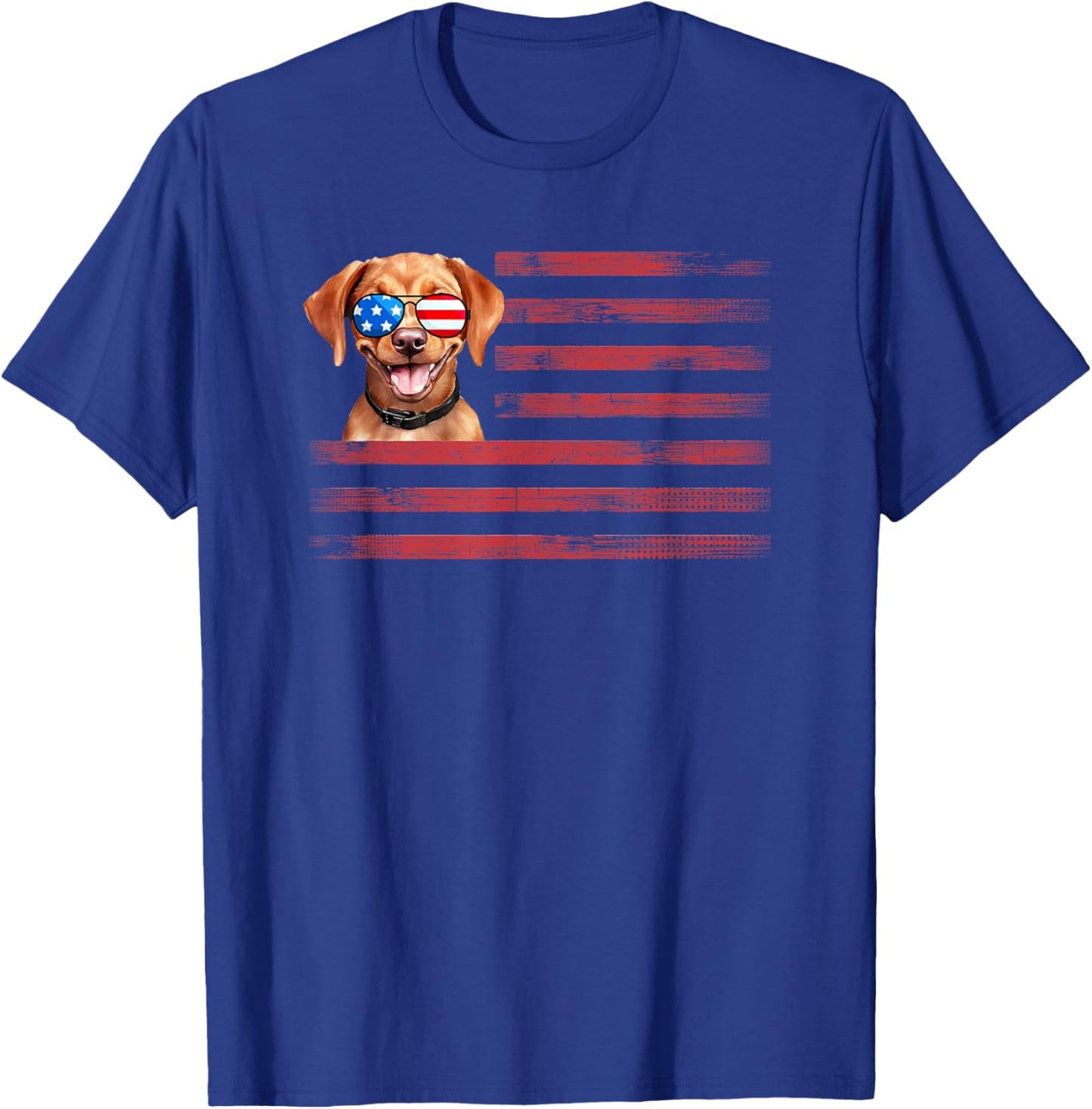 Fox Red Lab Mom Dad Flag Labrador Retriever T-Shirt - T-Shirt | Royal